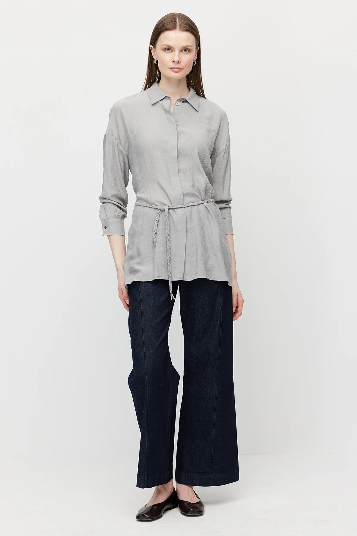 Women's Belted Shirt Tunic