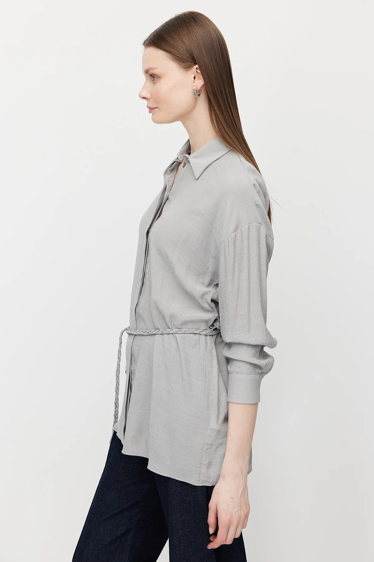 Women's Belted Shirt Tunic