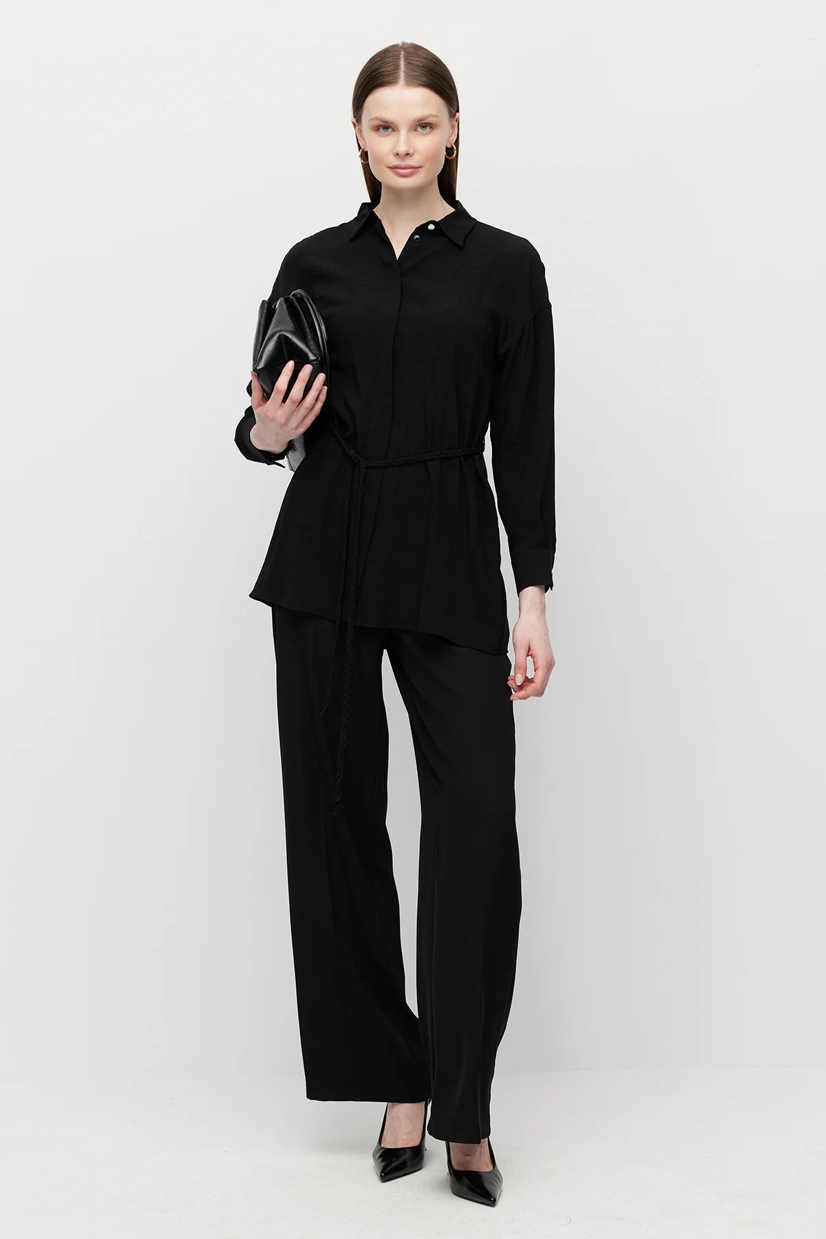 Women's Belted Shirt Tunic