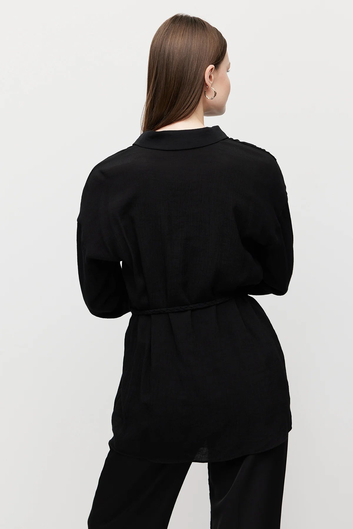 Women's Belted Shirt Tunic