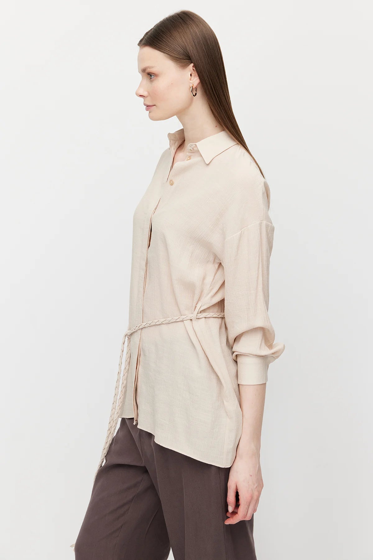 Women's Belted Shirt Tunic
