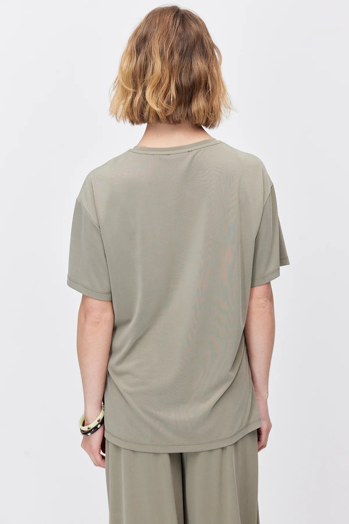 Women's Soft Textured T-shirt with Side Slit Detail