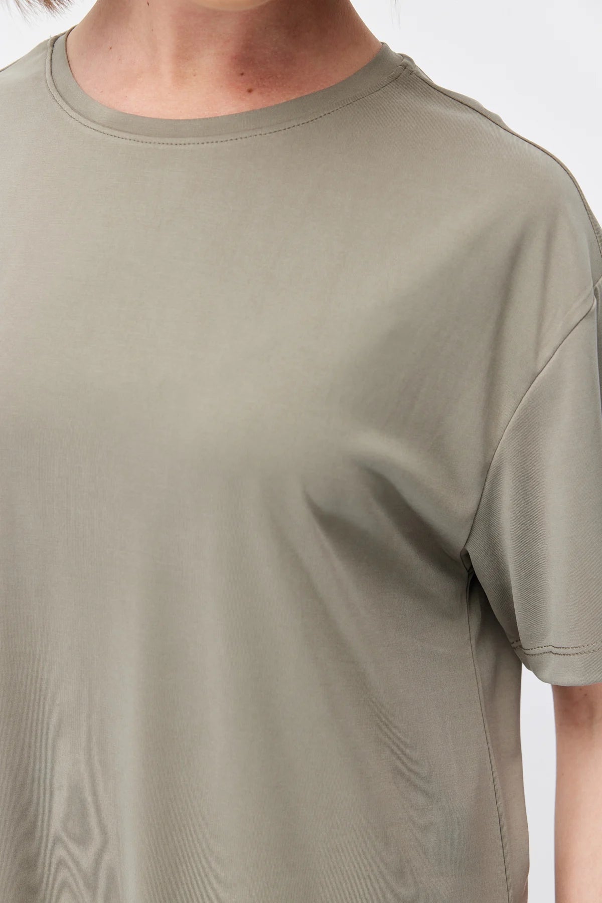 Women's Soft Textured T-shirt with Side Slit Detail