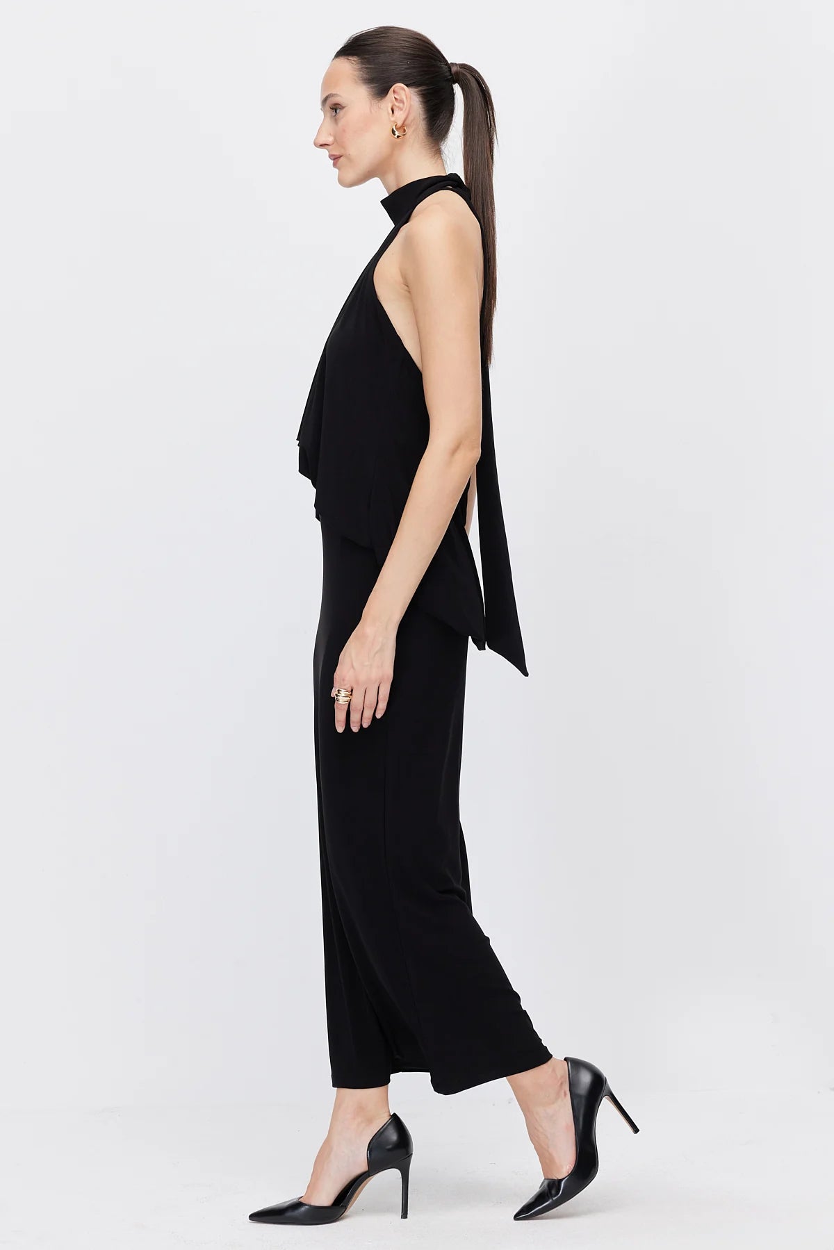 Women's Halter Neck Flowy Maxi Dress