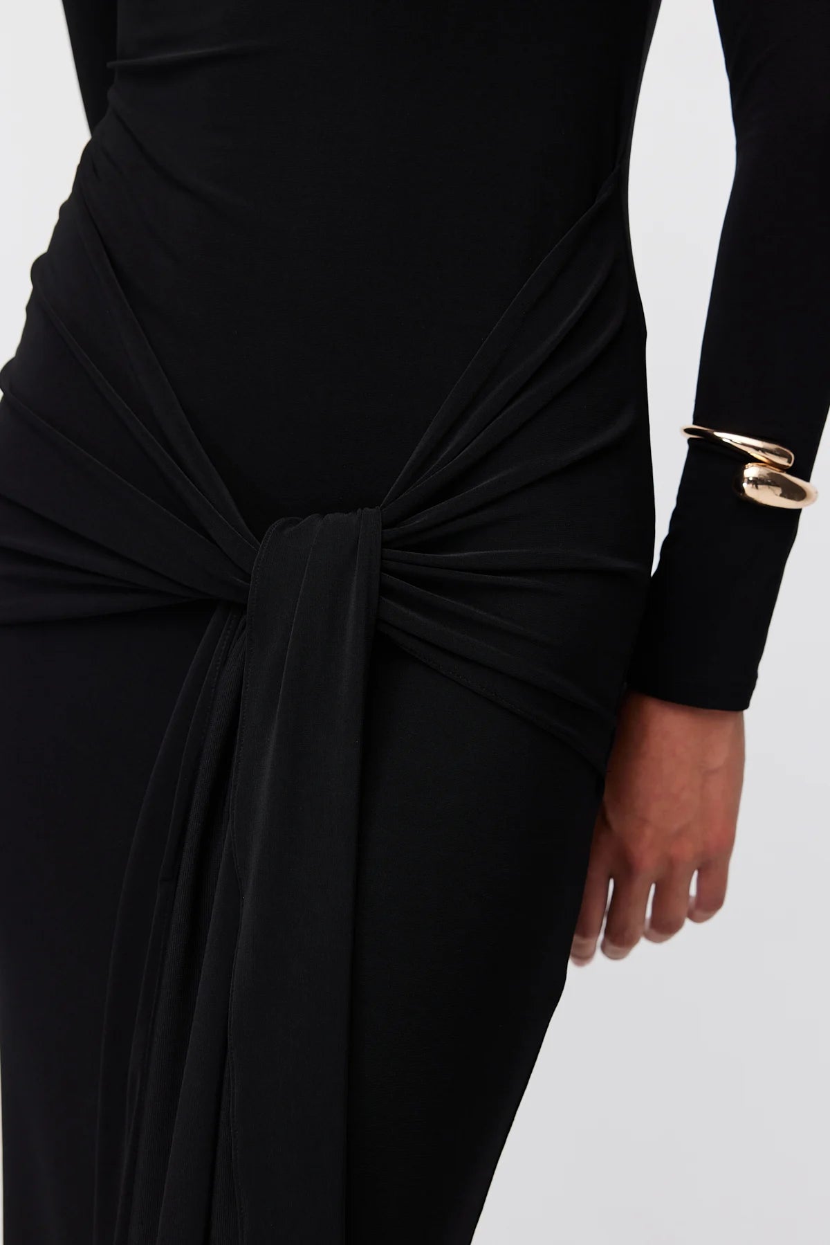 Women's Maxi Dress with Tie Detail at the Waist