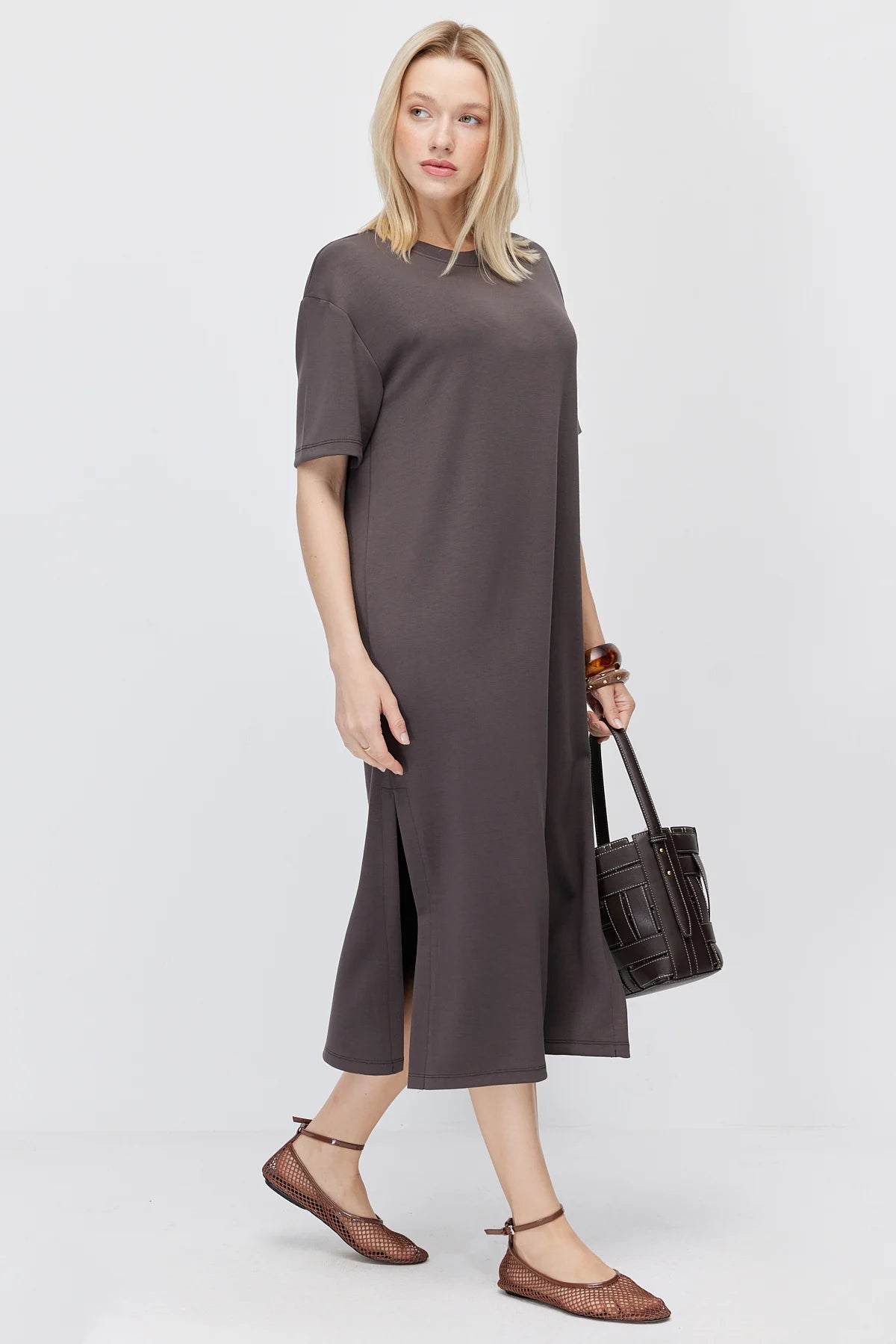 Women's Off-Shoulder Slit Dress
