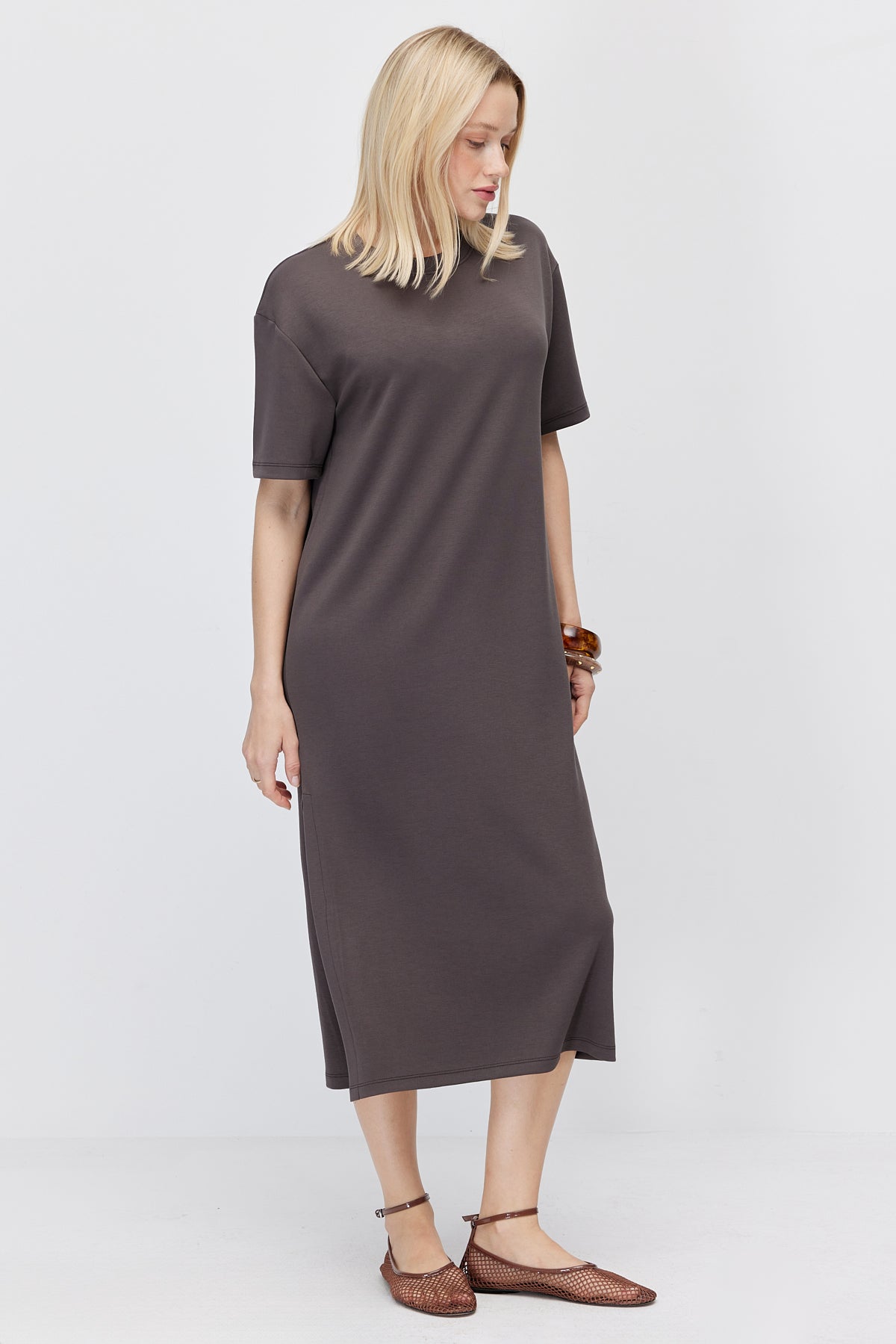 Women's Off-Shoulder Slit Dress