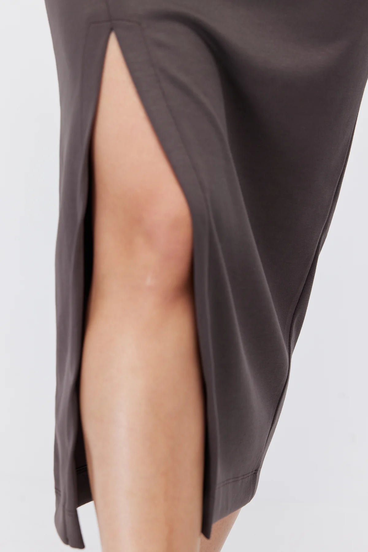 Women's Midi Dress with Slit Detail