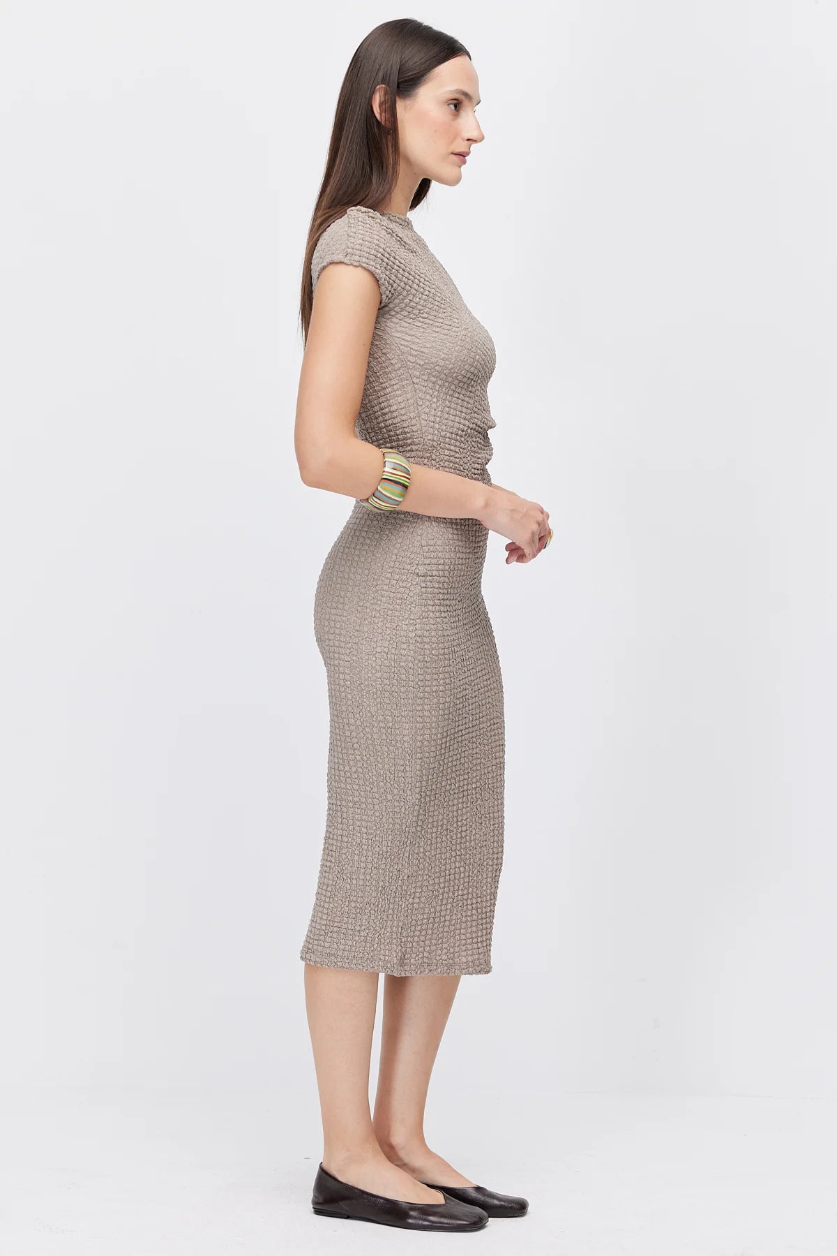 Textured Midi Dress