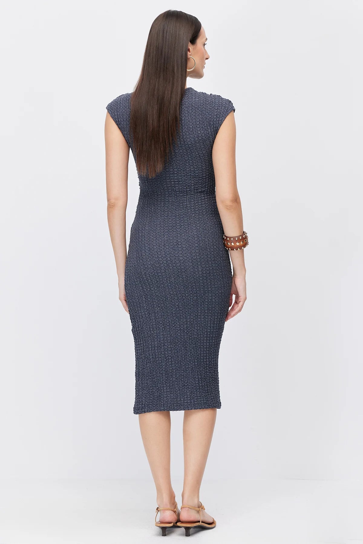 Textured Midi Dress