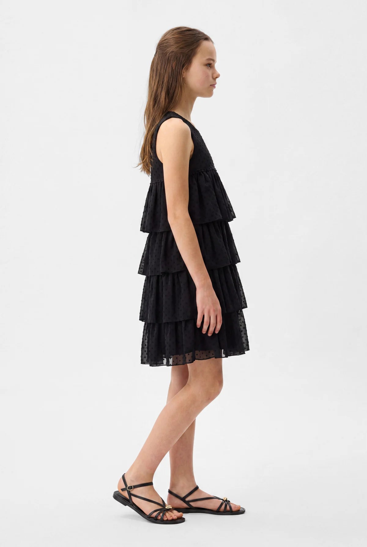 Girl's Multi-Layered Ruffled Dress