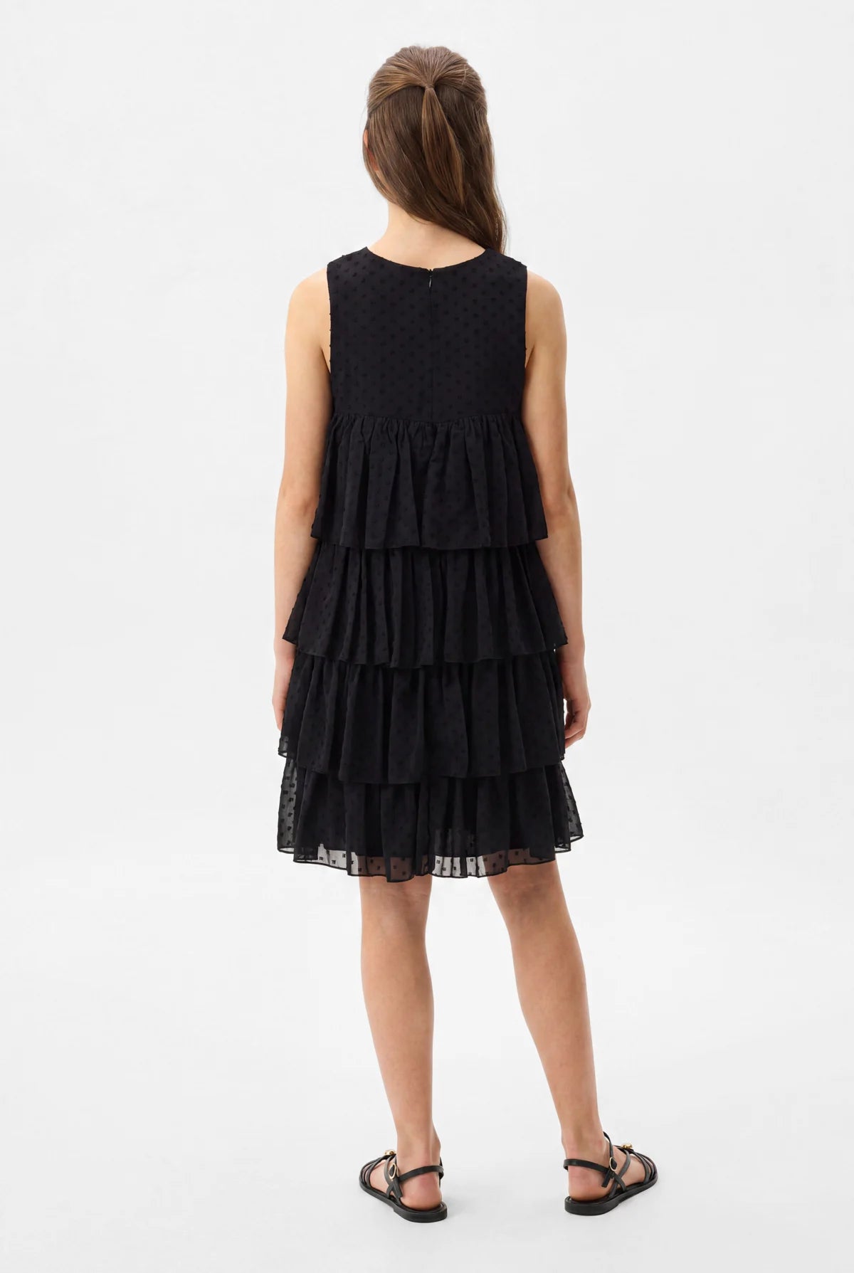 Girl's Multi-Layered Ruffled Dress