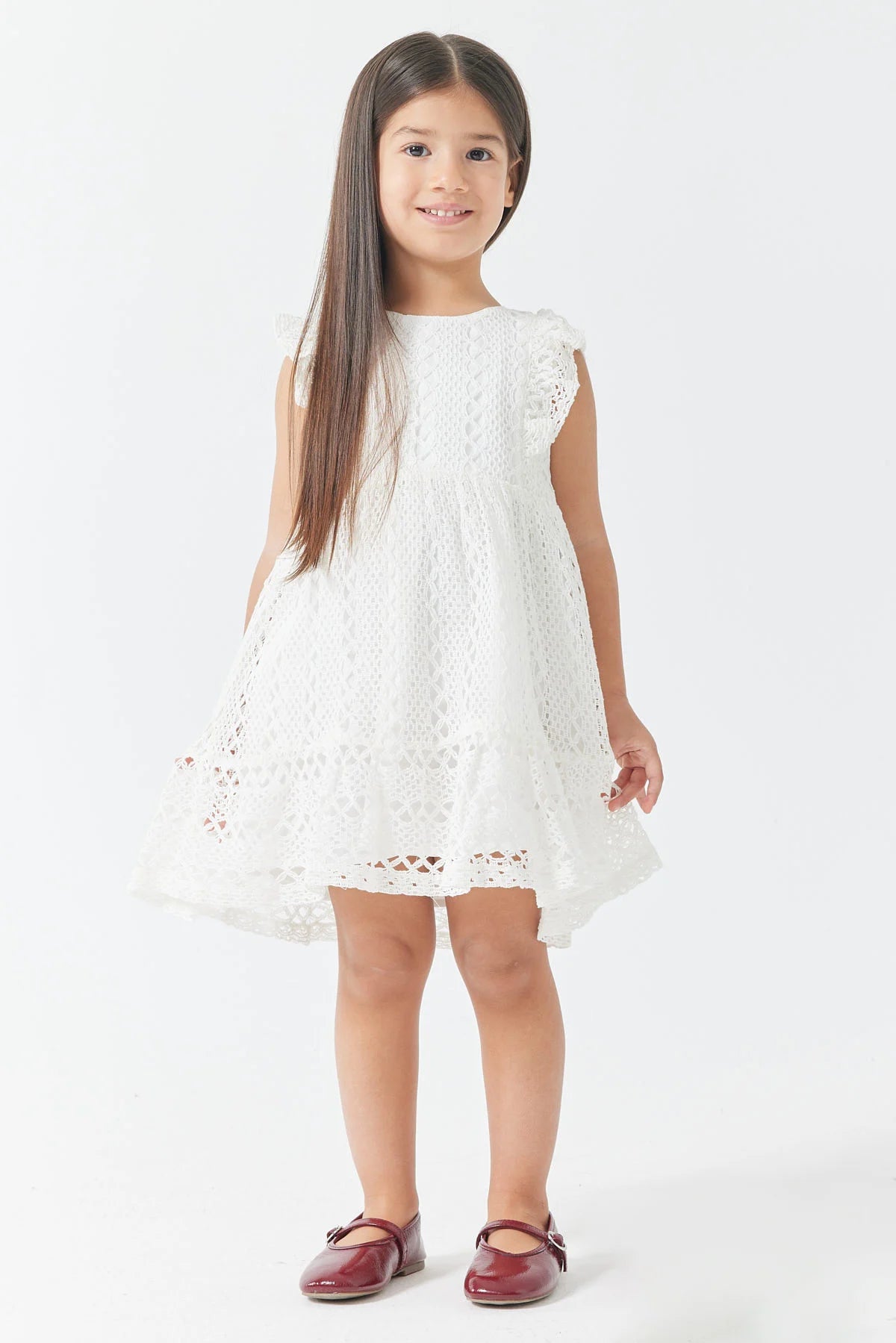Girl's Lace-Look Dress