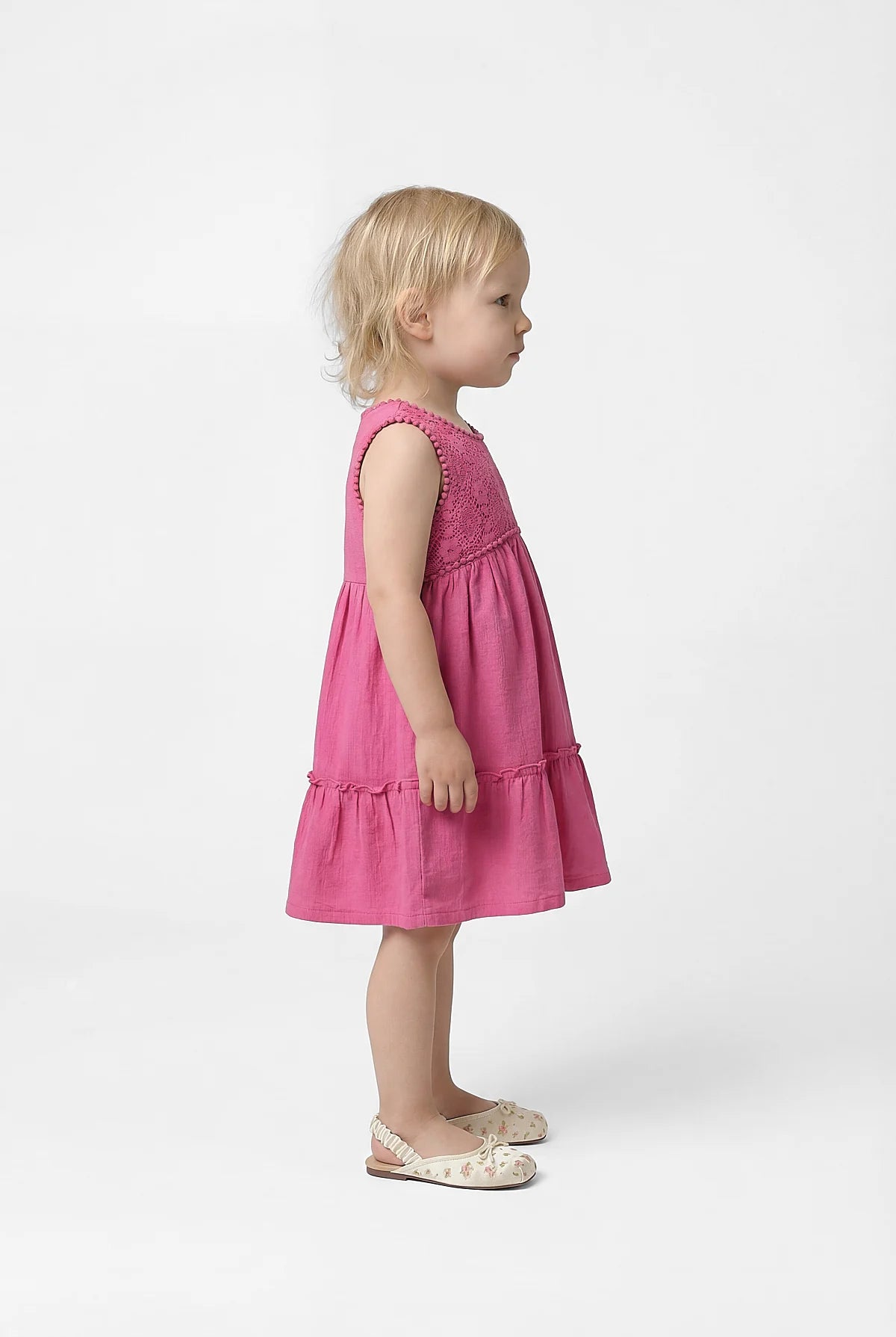 Girl's Crew Neck Sleeveless Dress