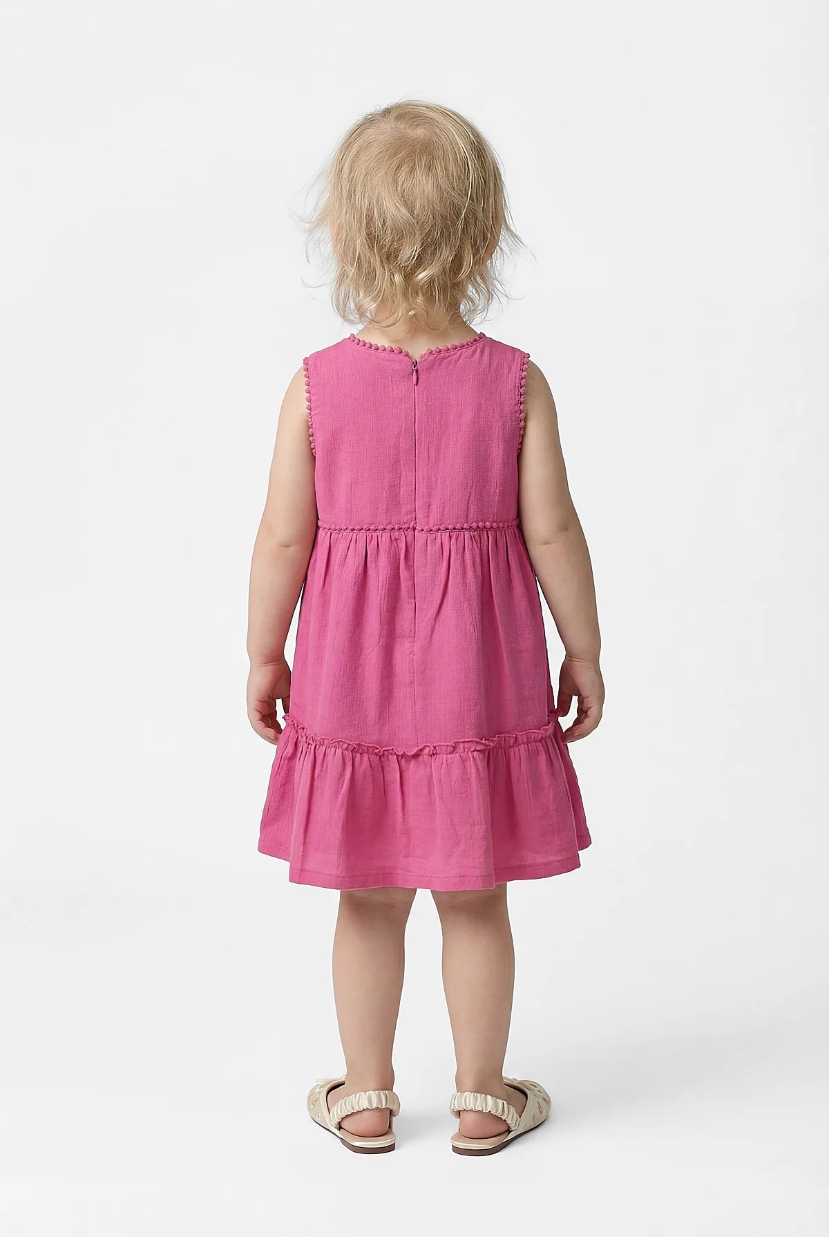 Girl's Crew Neck Sleeveless Dress