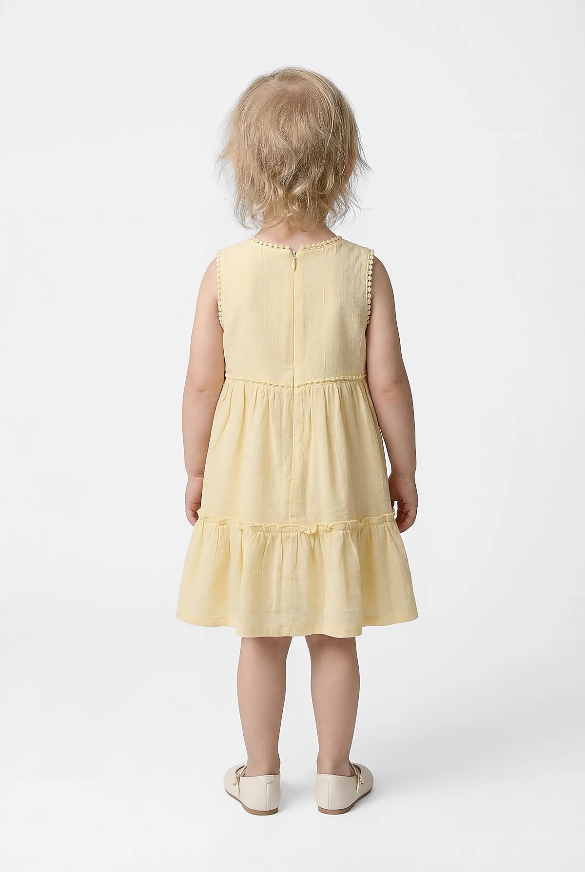 Girl's Crew Neck Sleeveless Dress