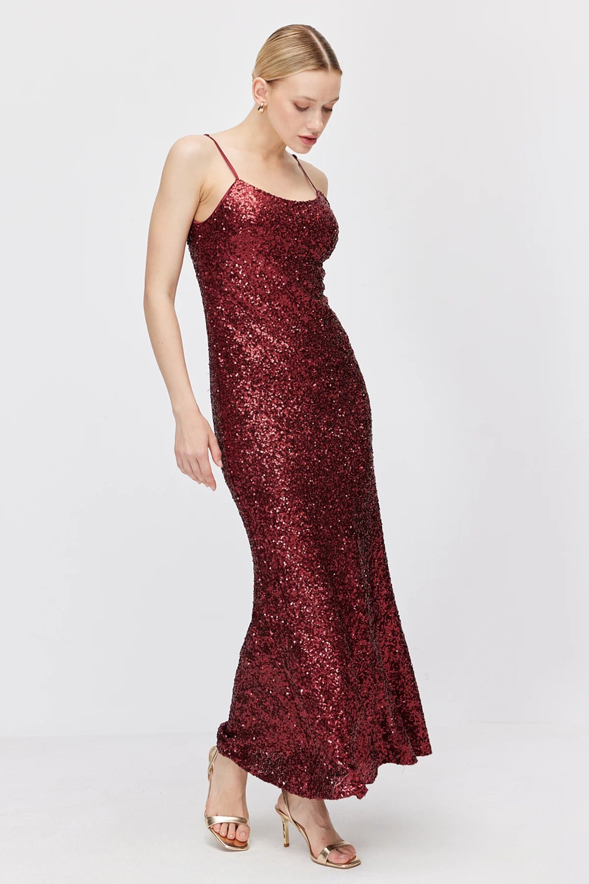 Women's Thin Strap Sequin Dress