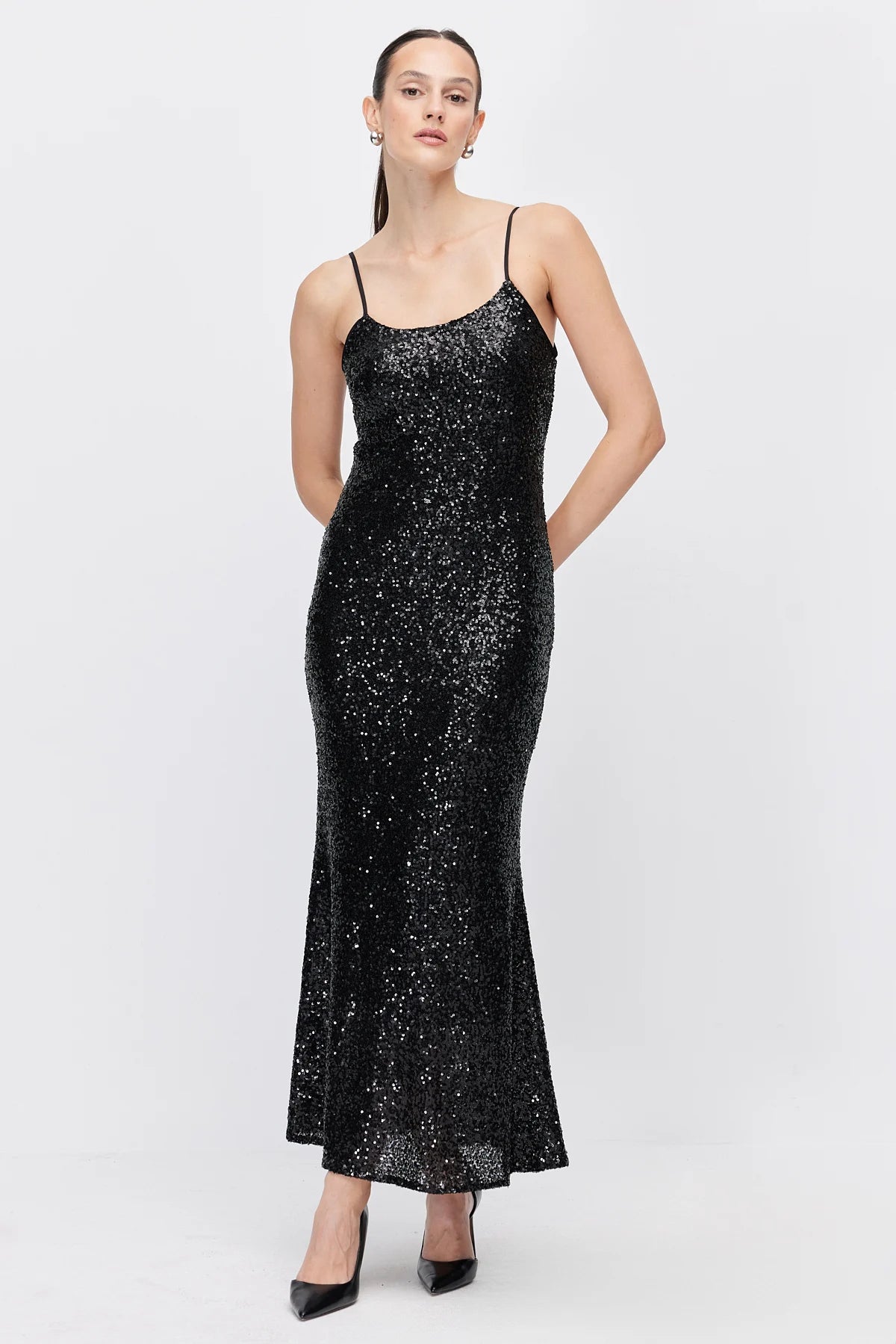 Women's Thin Strap Sequin Dress
