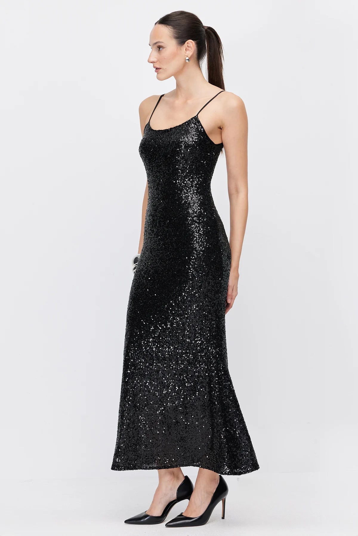 Women's Thin Strap Sequin Dress