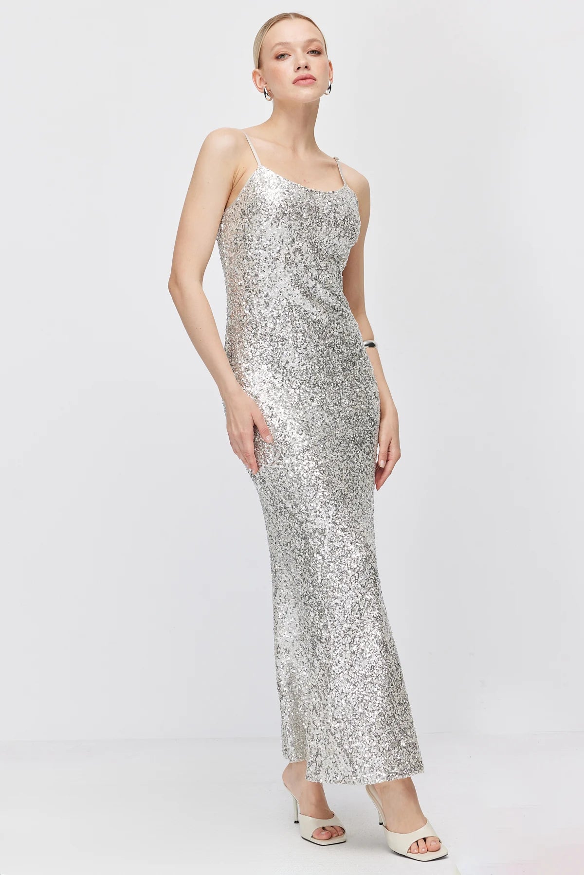 Women's Thin Strap Sequin Dress