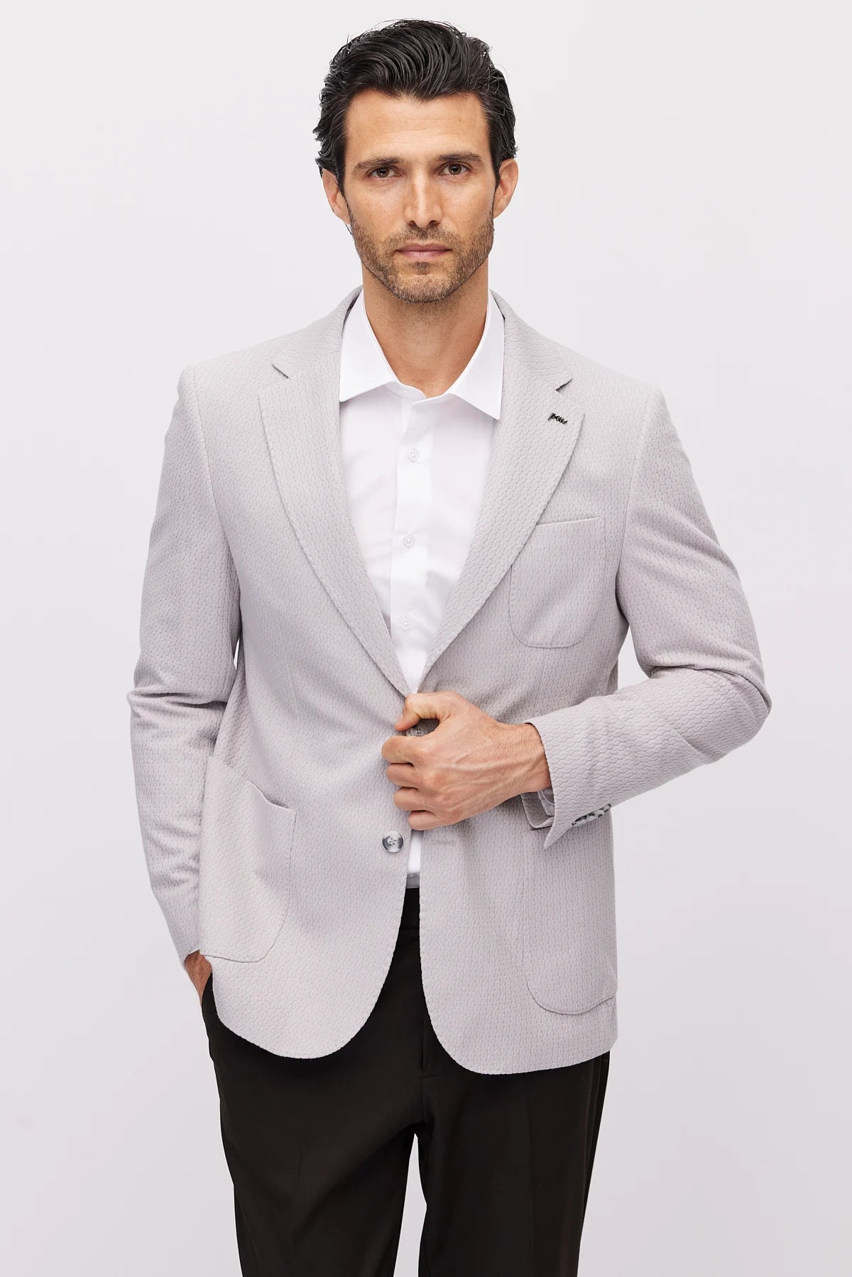 Men's Mono Collar Slim Fit Jacket