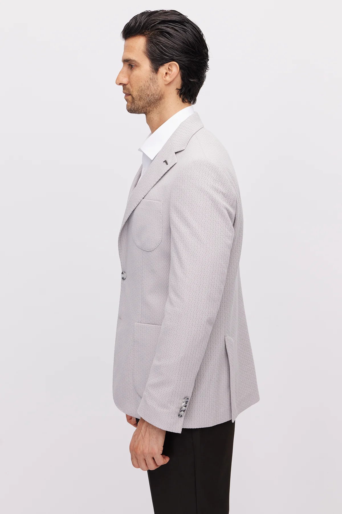 Men's Mono Collar Slim Fit Jacket