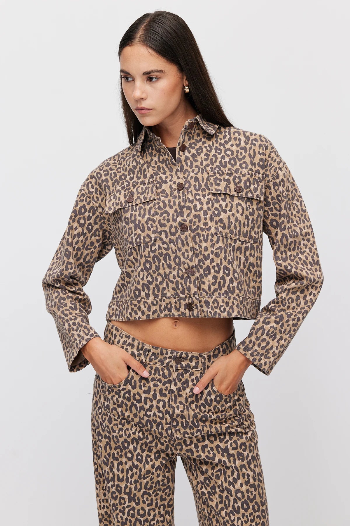 Women's Leopard Print Short Jacket