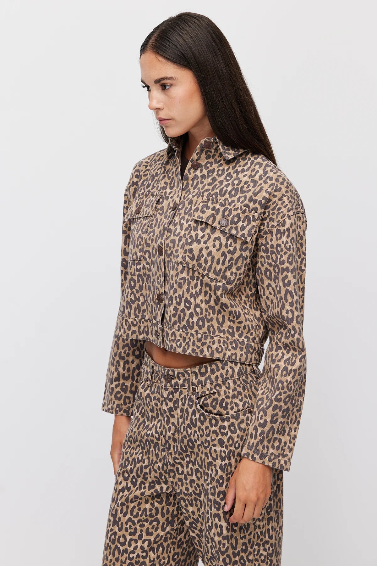 Women's Leopard Print Short Jacket