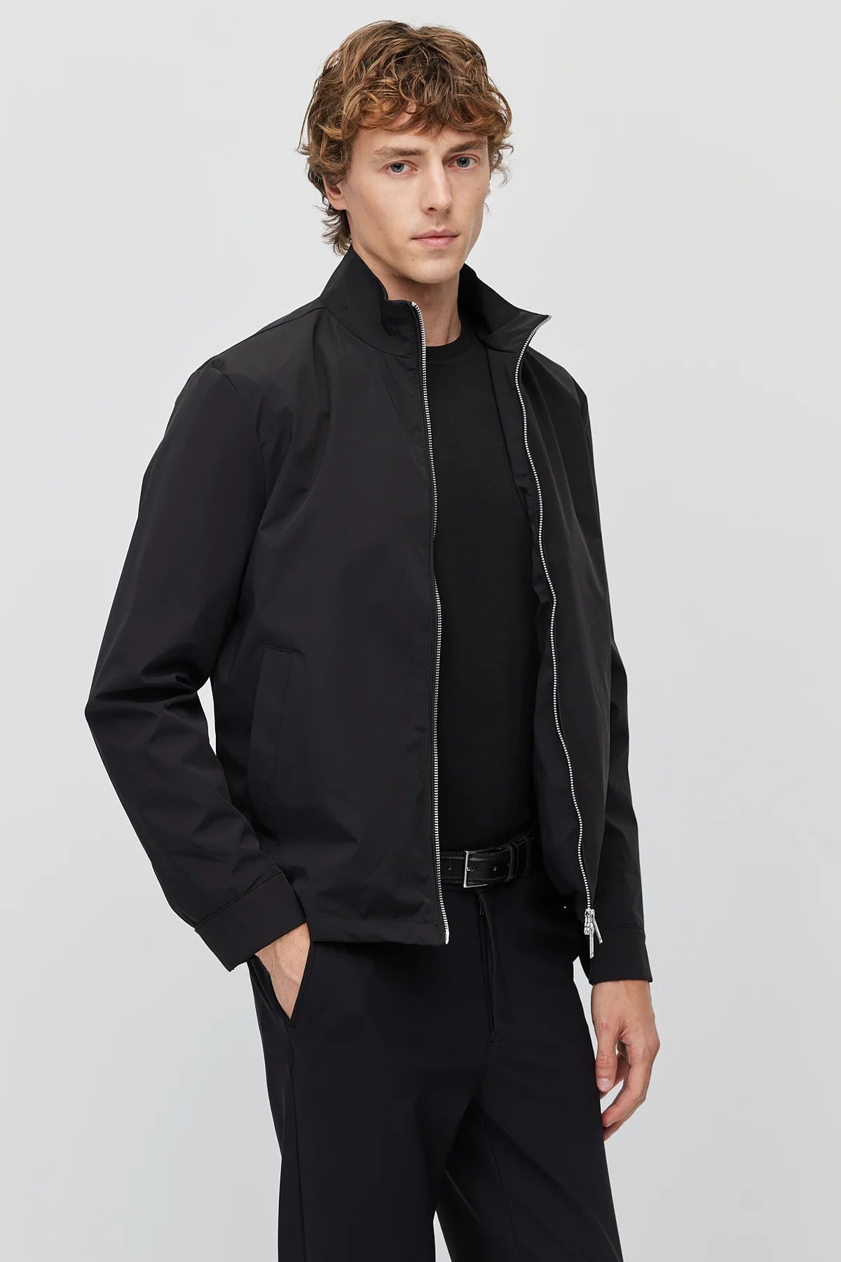 Men's Stand-Up Collar Zip-Up Mont