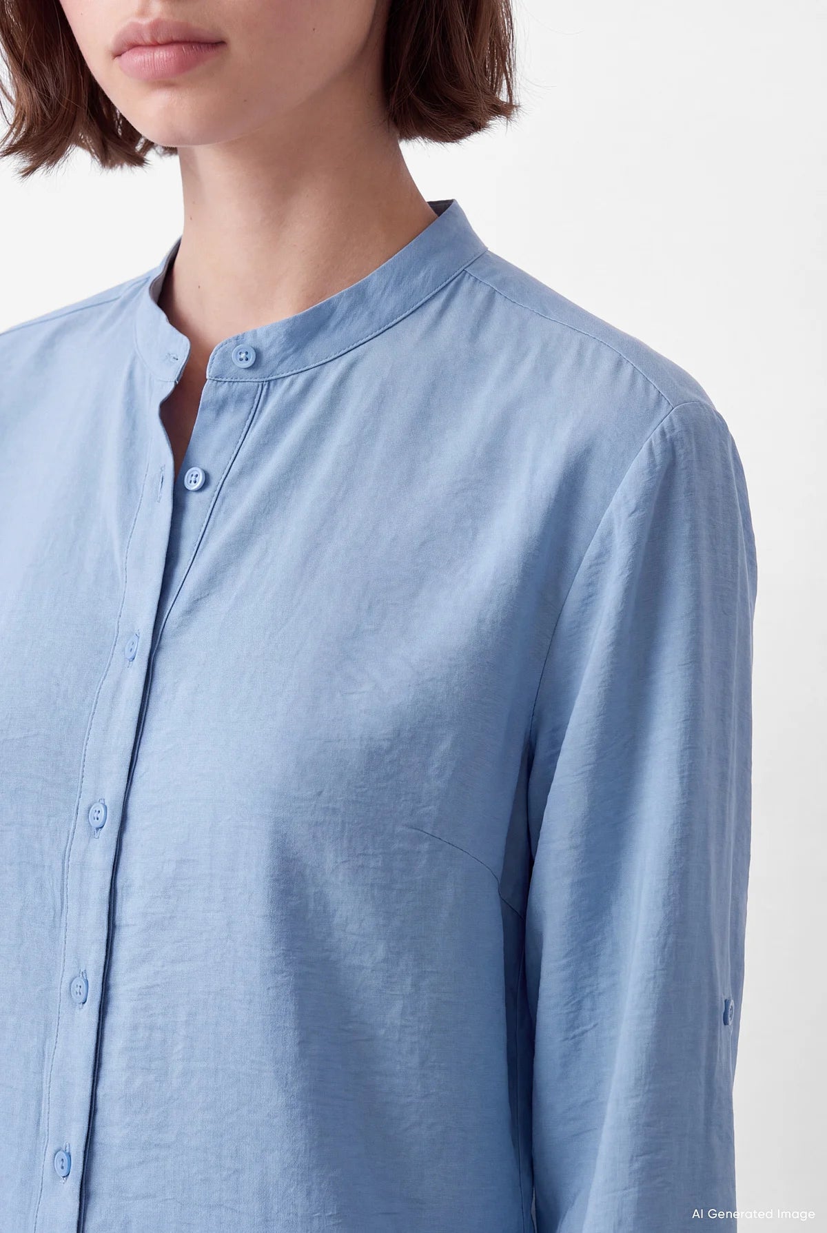 Women's Mandarin Collar Shirt