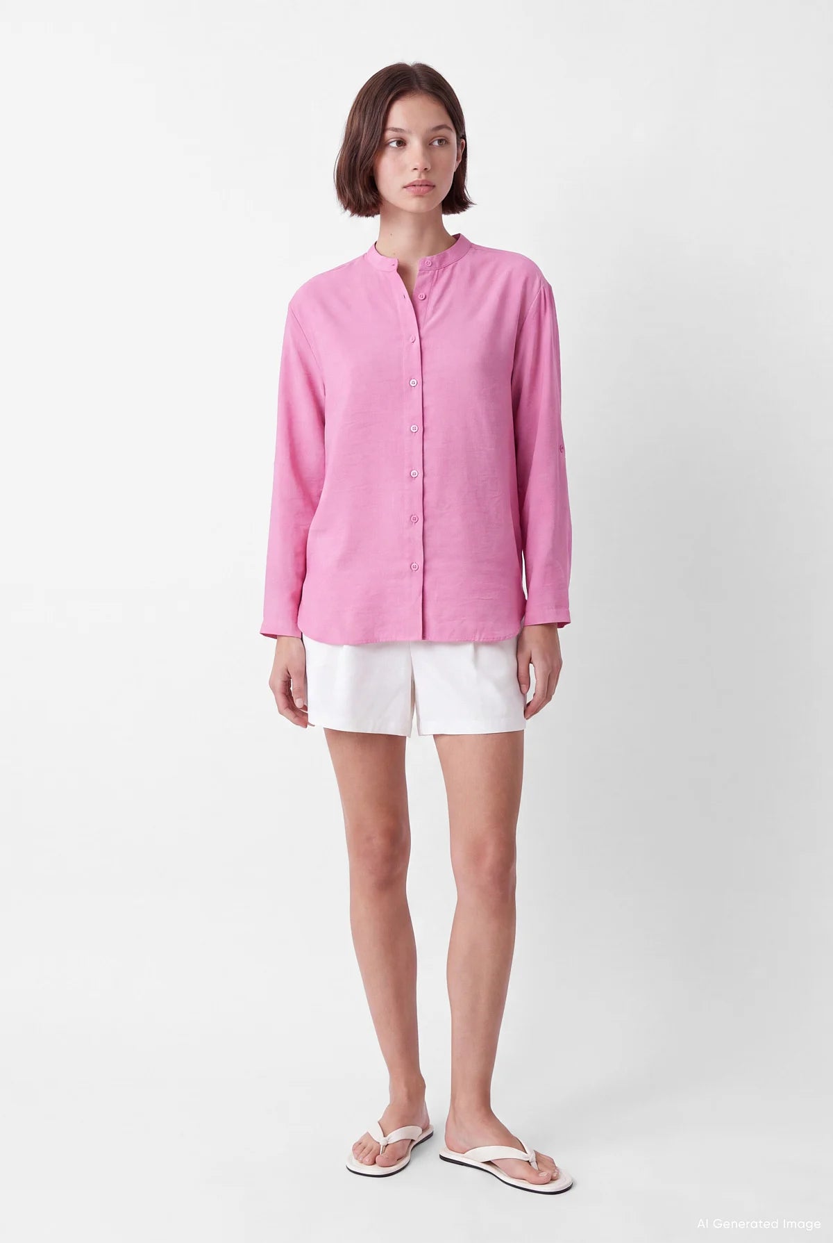 Women's Mandarin Collar Shirt