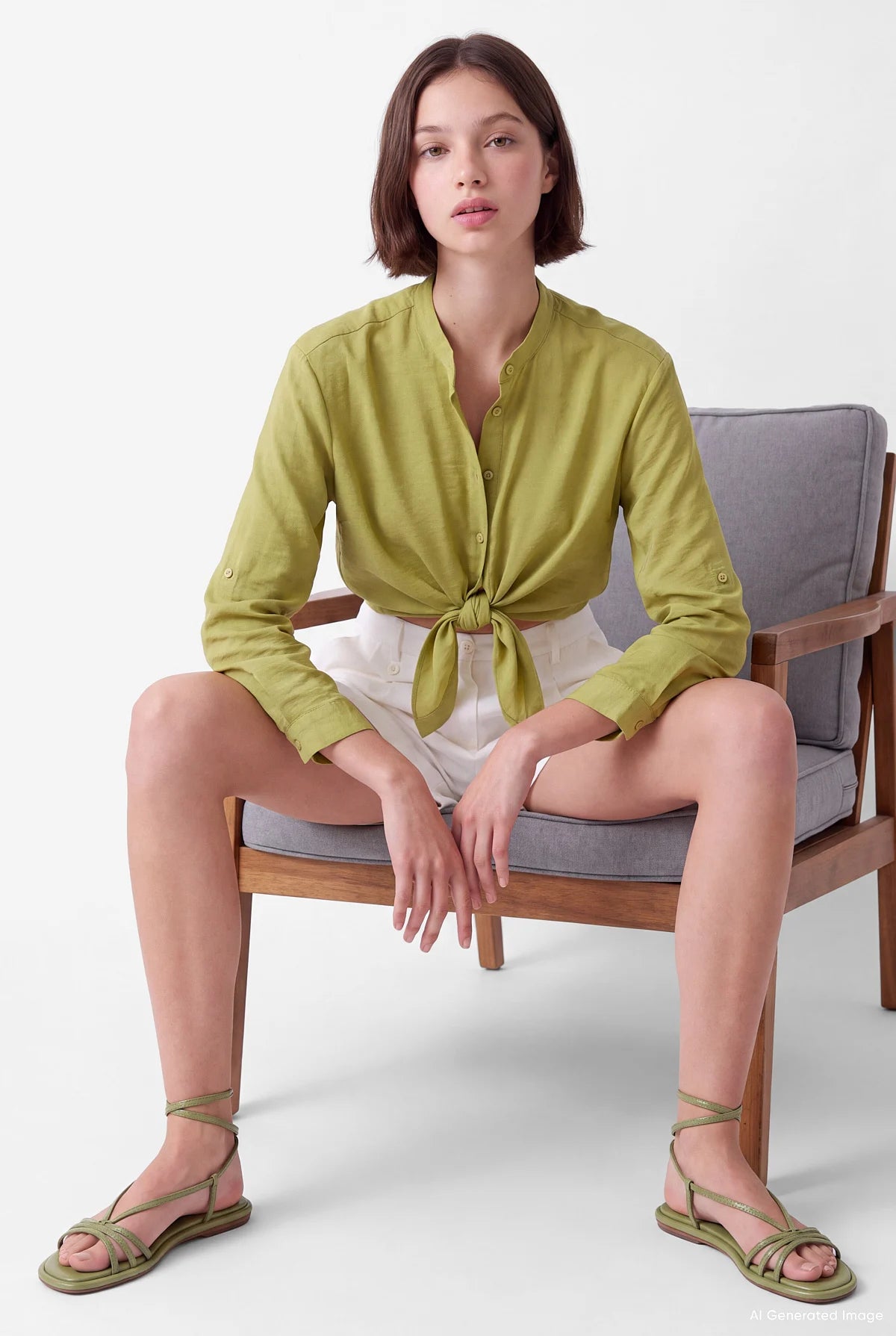 Women's Mandarin Collar Shirt