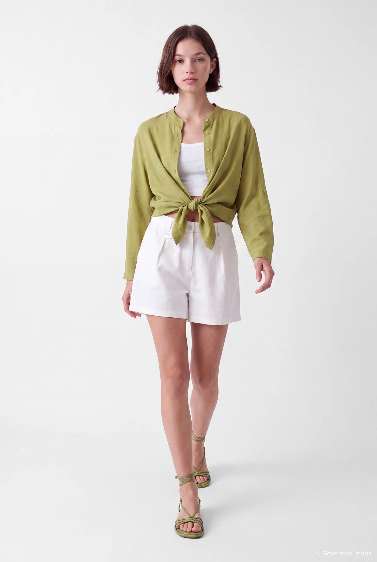 Women's Mandarin Collar Shirt