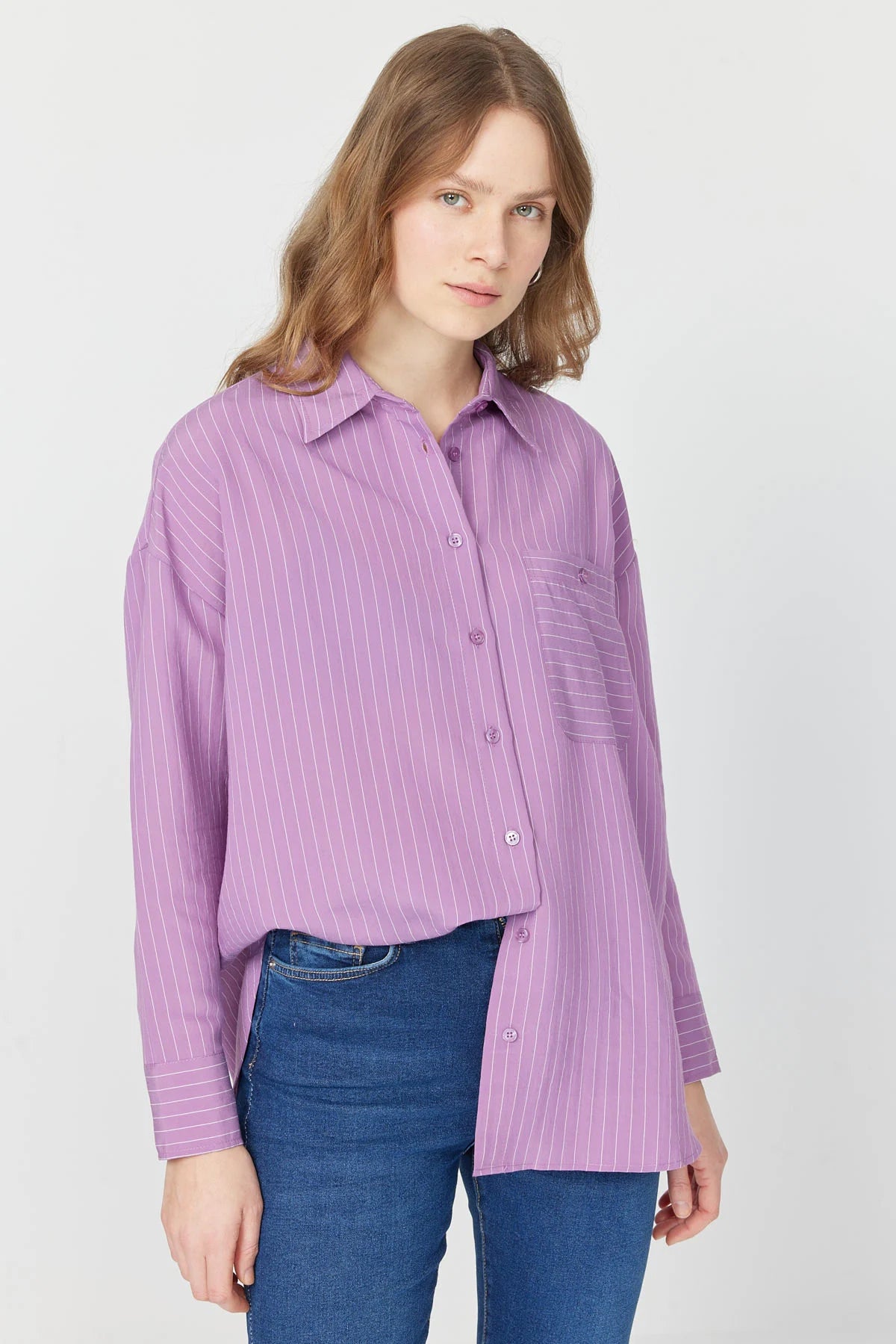 Women's Oversize Striped Shirt