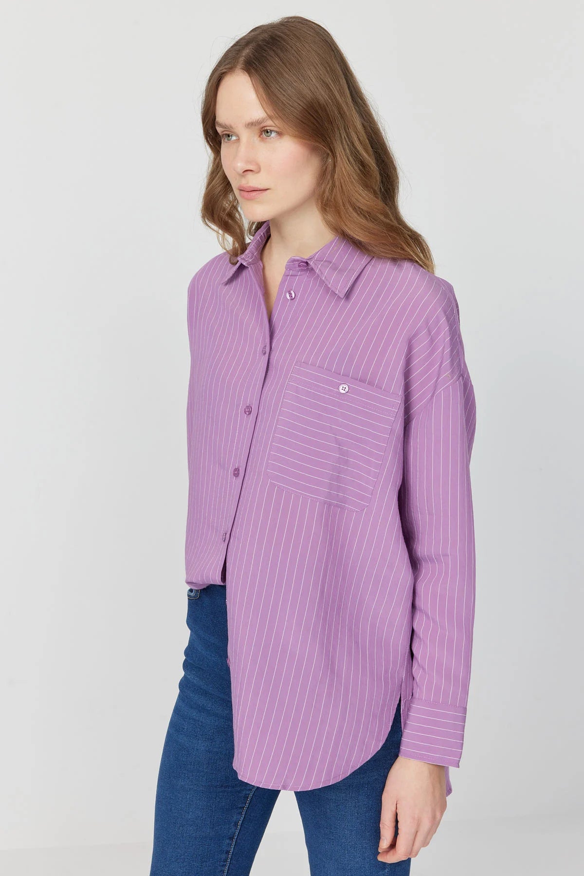 Women's Oversize Striped Shirt