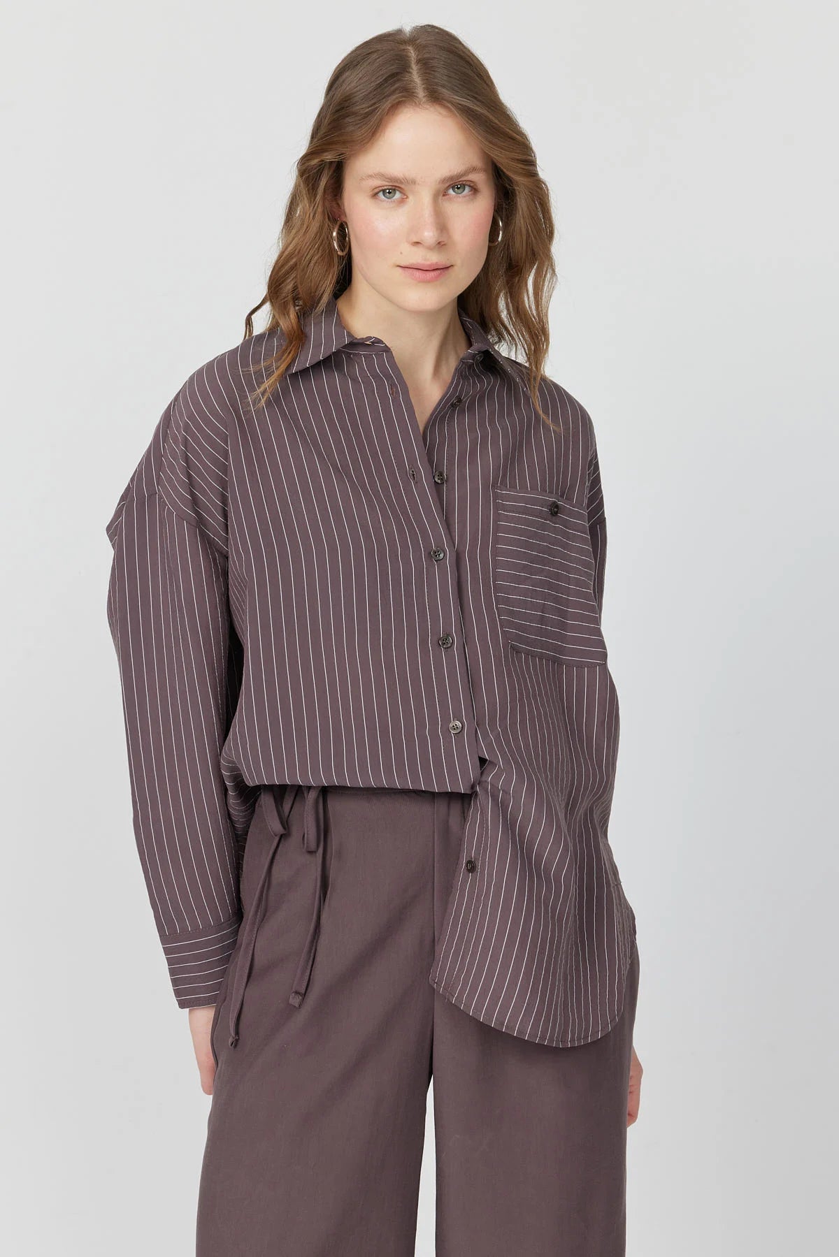 Women's Oversize Striped Shirt