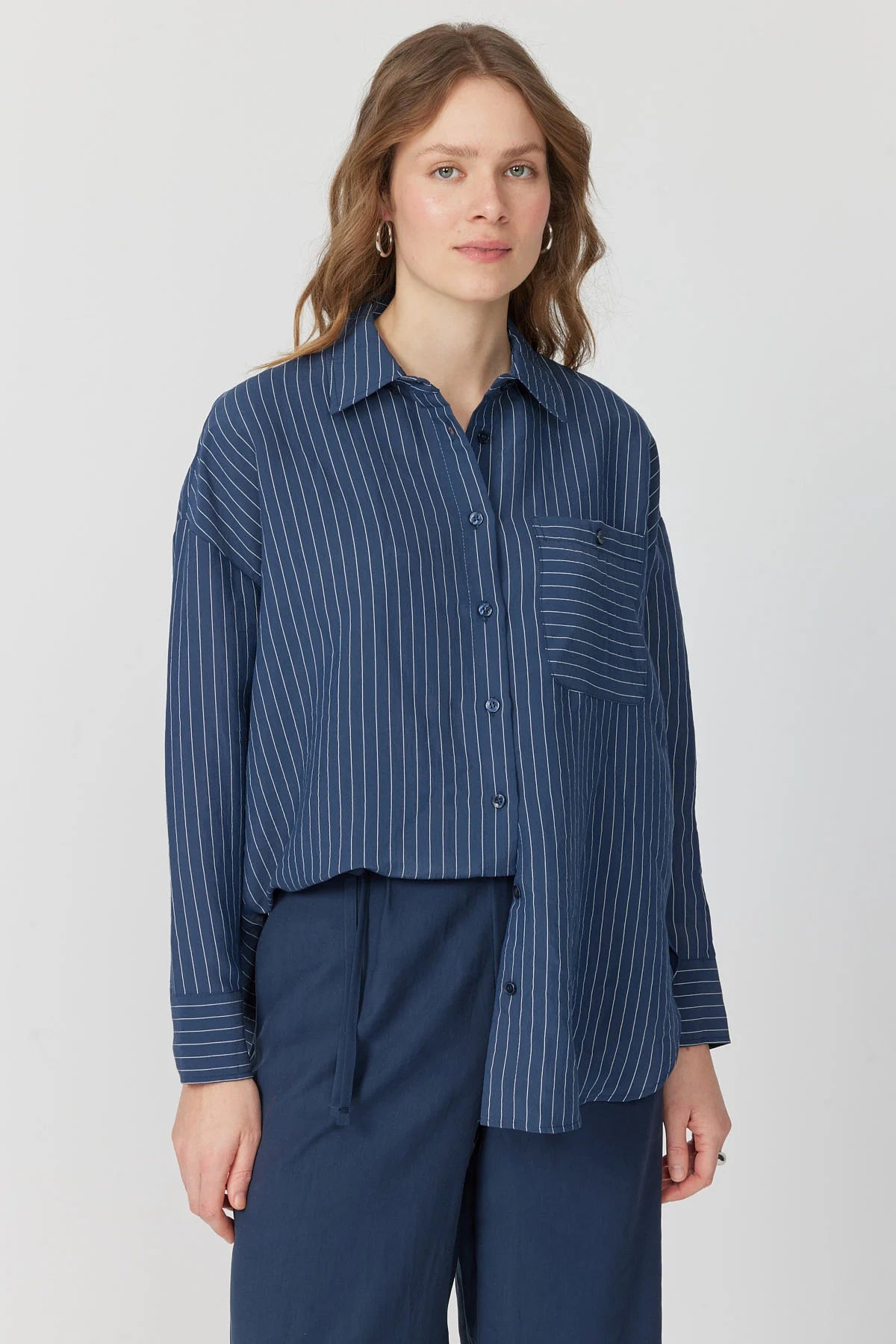 Women's Oversize Striped Shirt