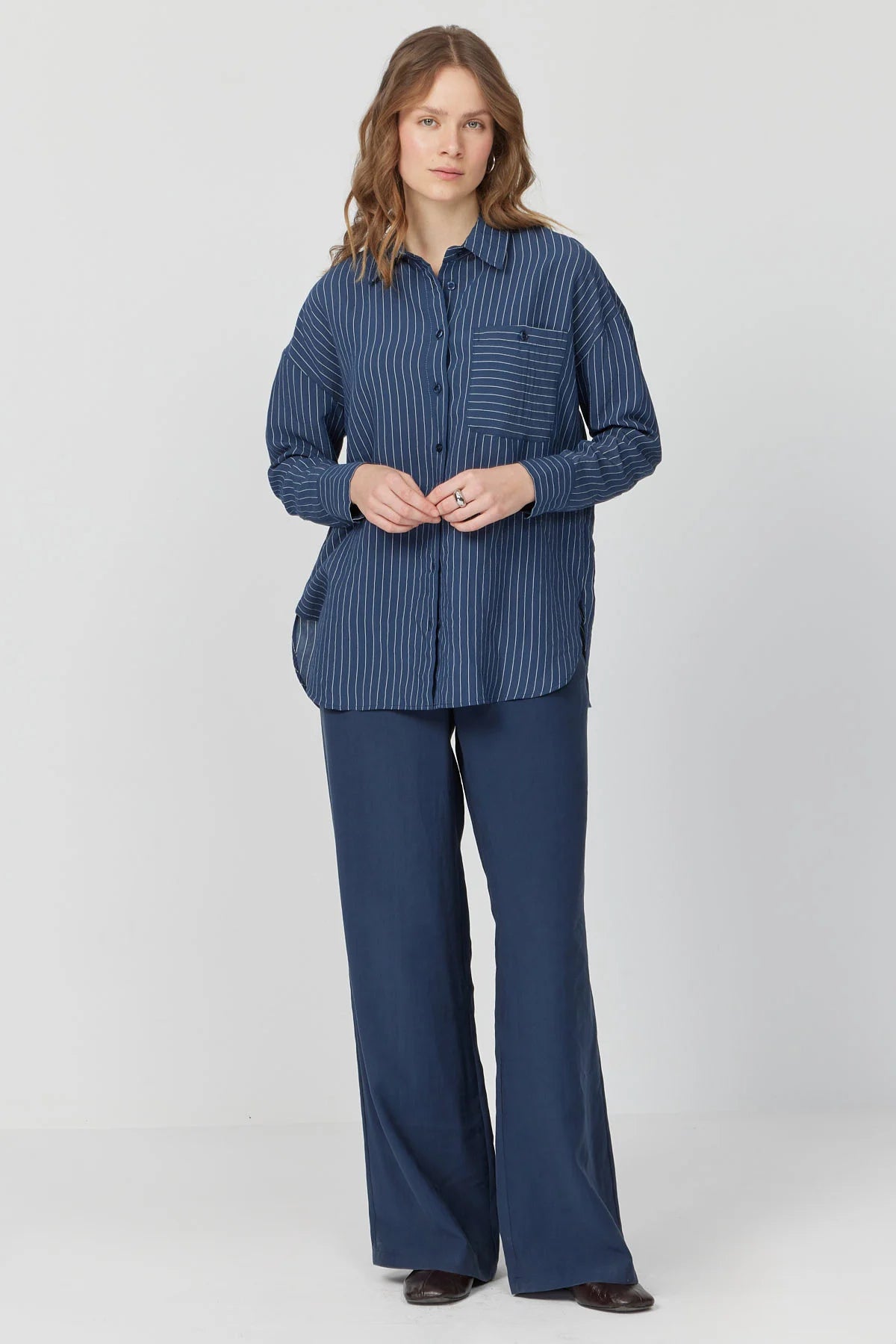 Women's Oversize Striped Shirt