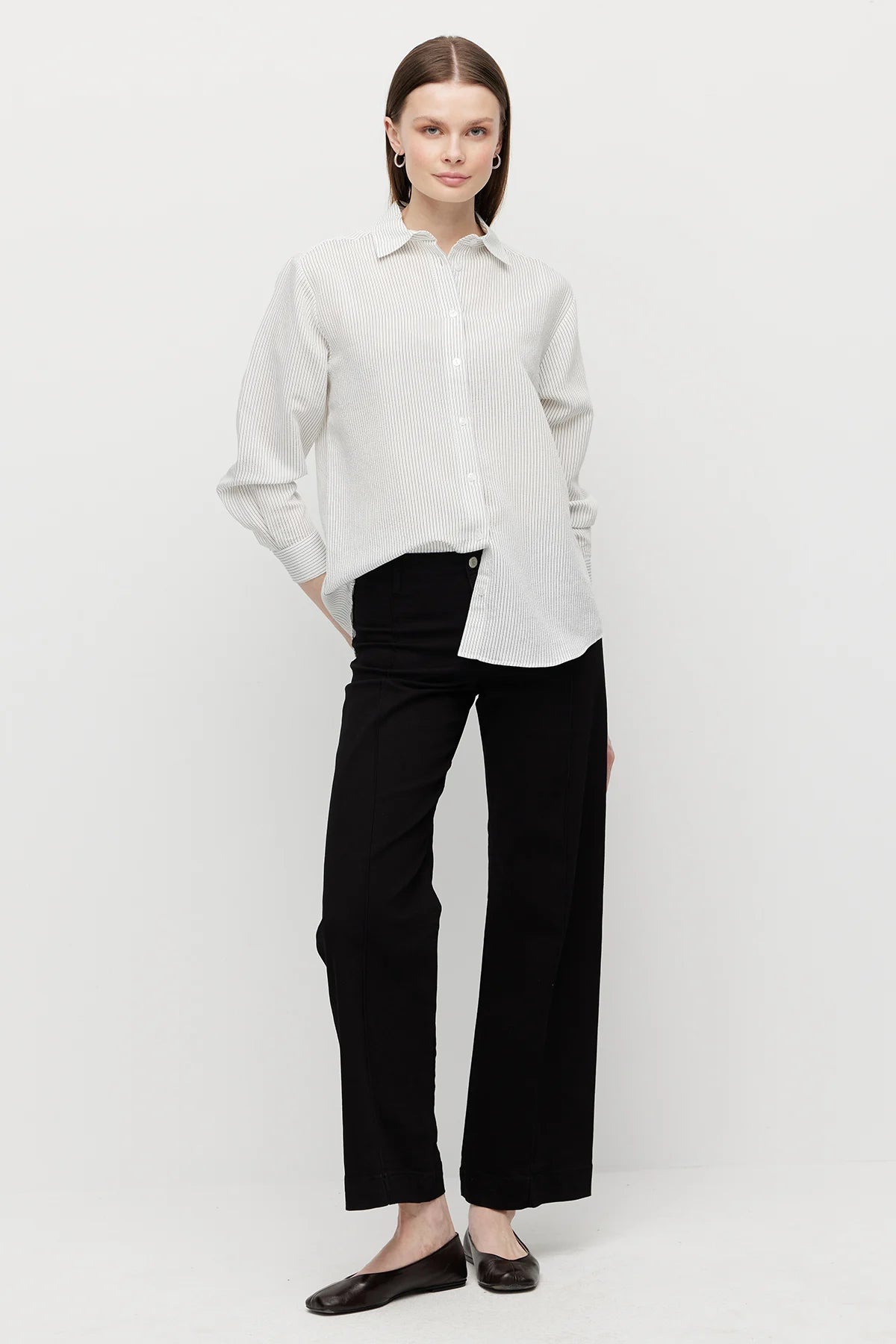 Women’s Thin Striped Loose Fit Shirt