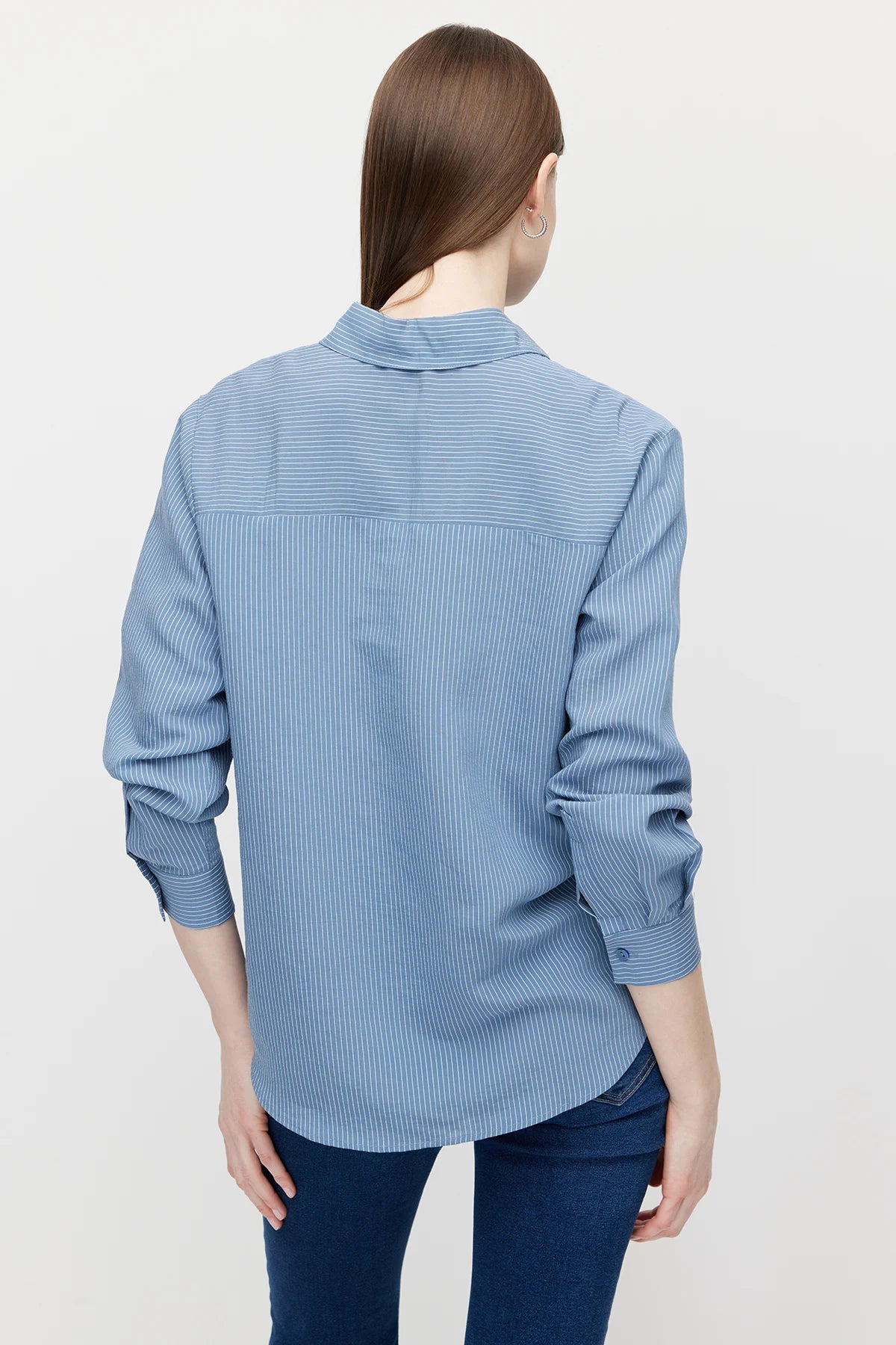 Women’s Thin Striped Loose Fit Shirt