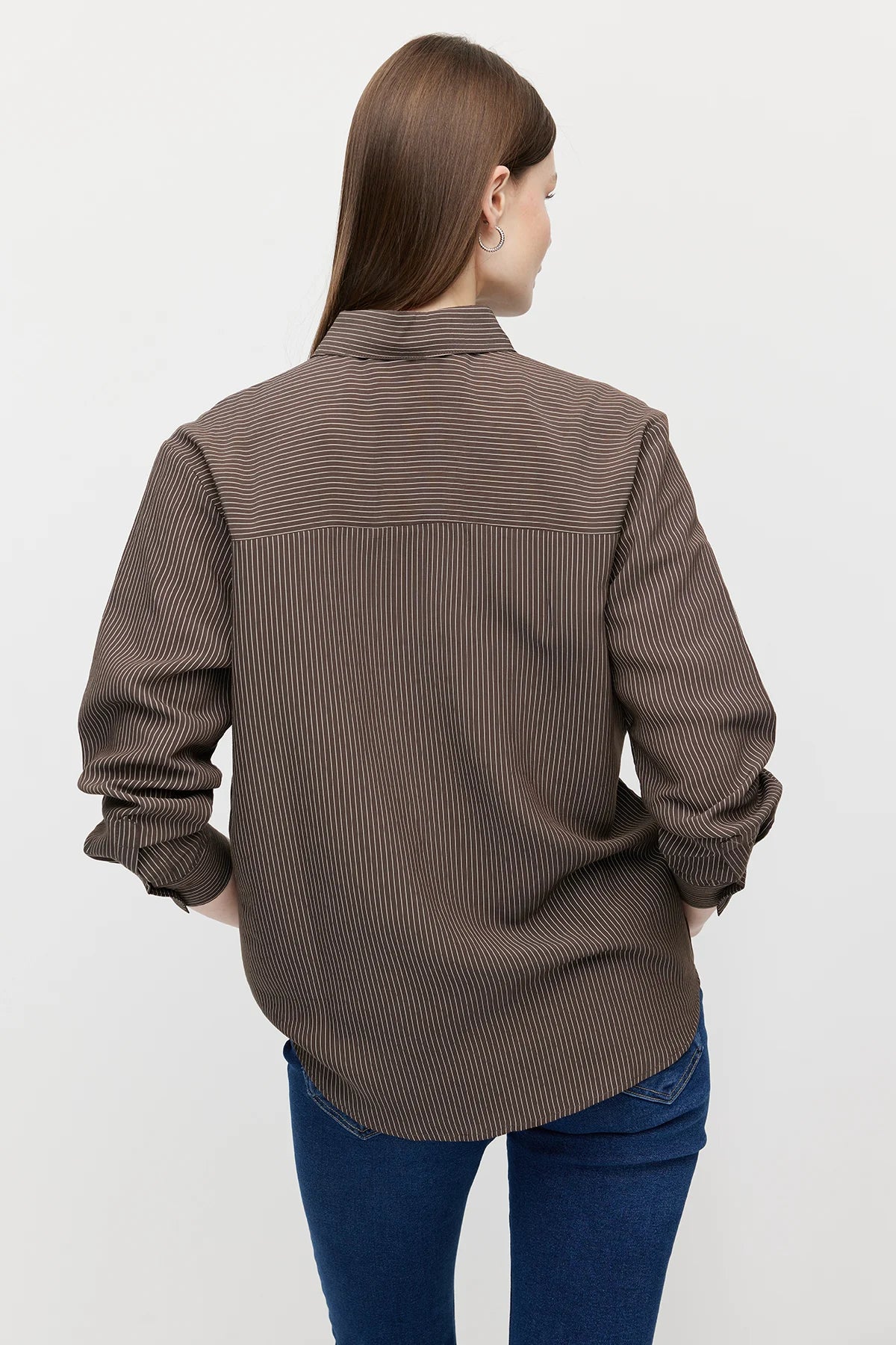 Women’s Thin Striped Loose Fit Shirt