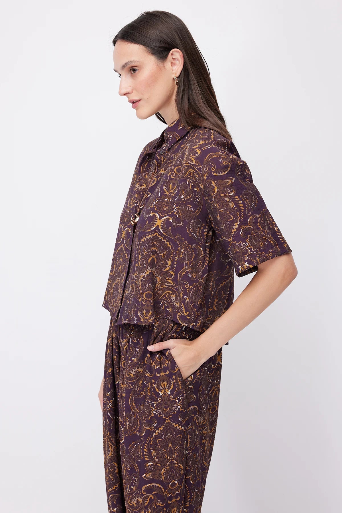 Women's Patterned Short Shirt