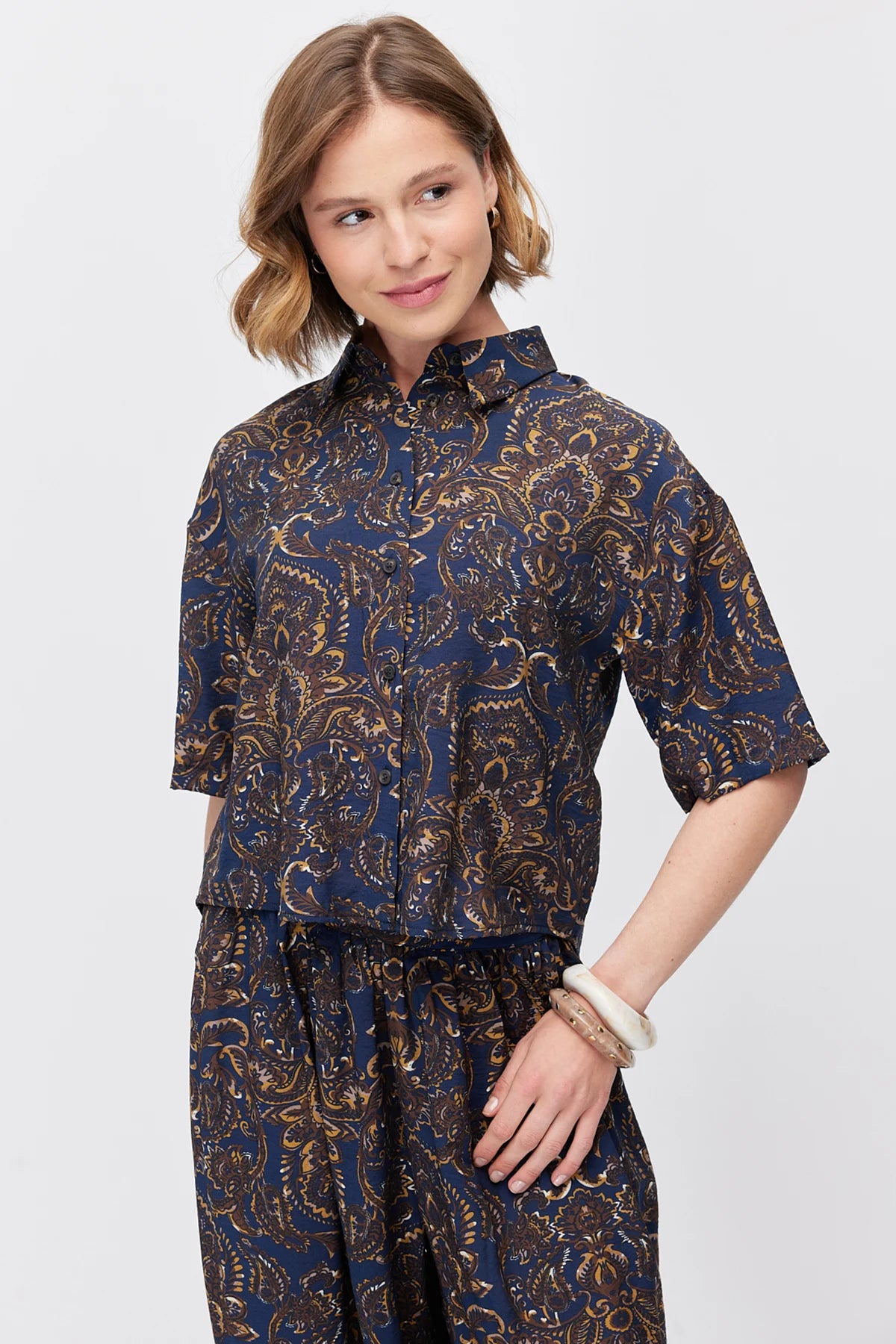 Women's Patterned Short Shirt