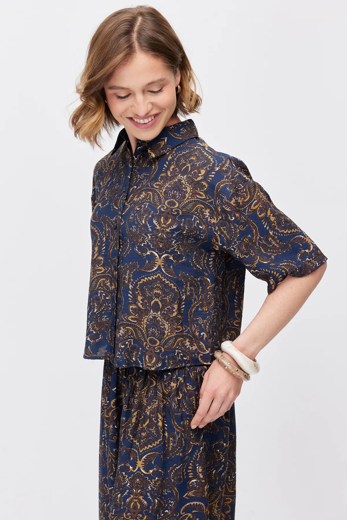 Women's Patterned Short Shirt