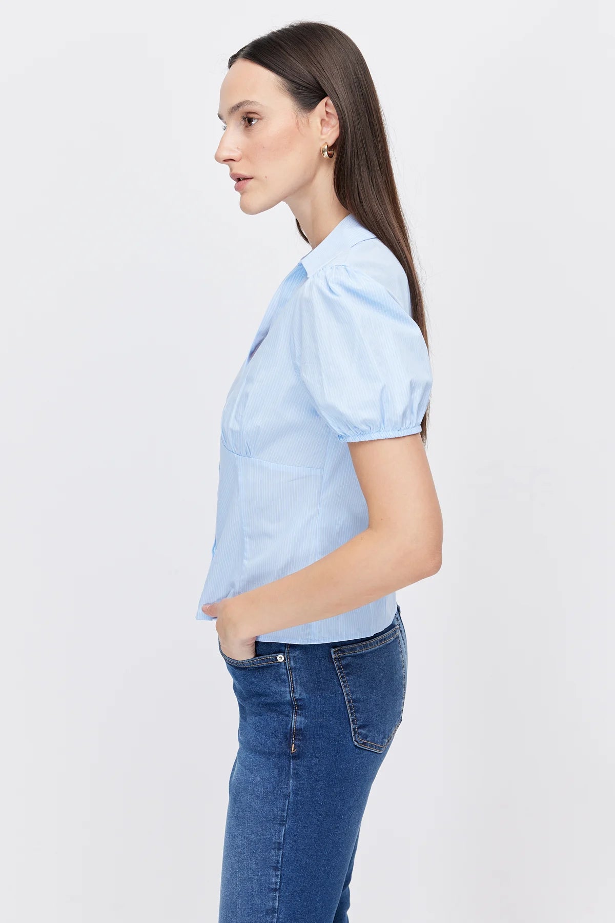 Women's Watermelon Sleeve Striped Shirt