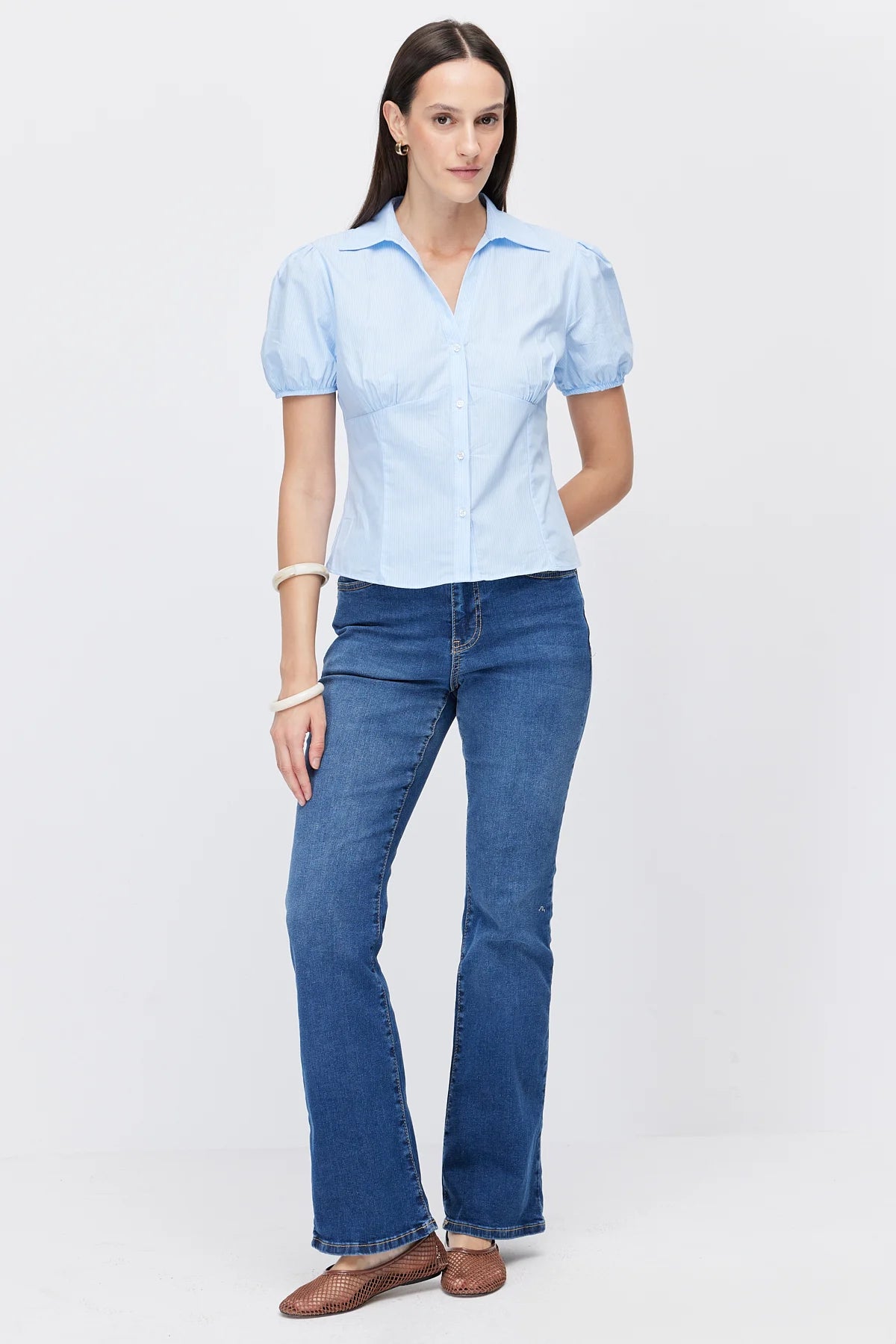 Women's Watermelon Sleeve Striped Shirt