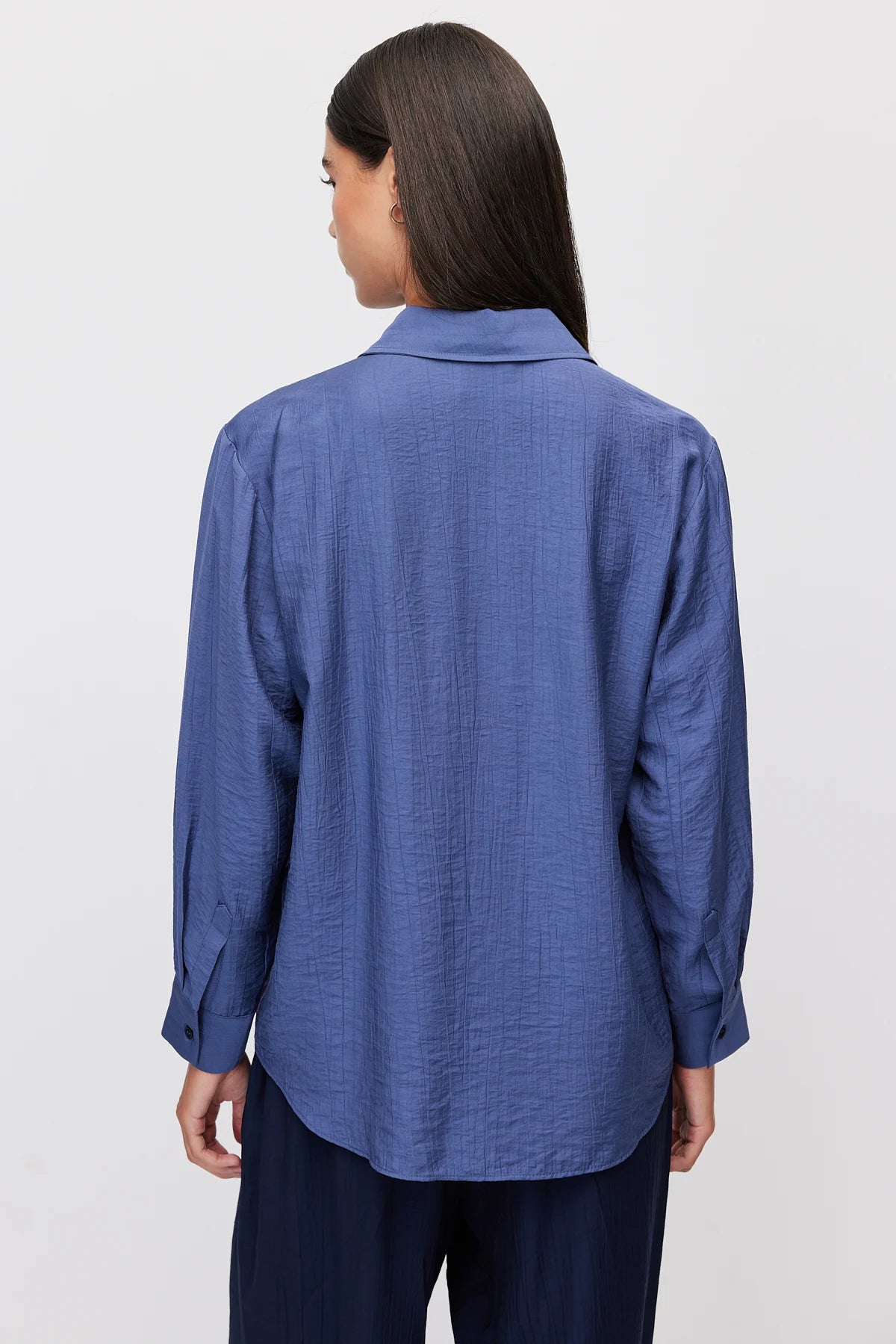 Women's Vertical Textured Relaxed Fit Shirt