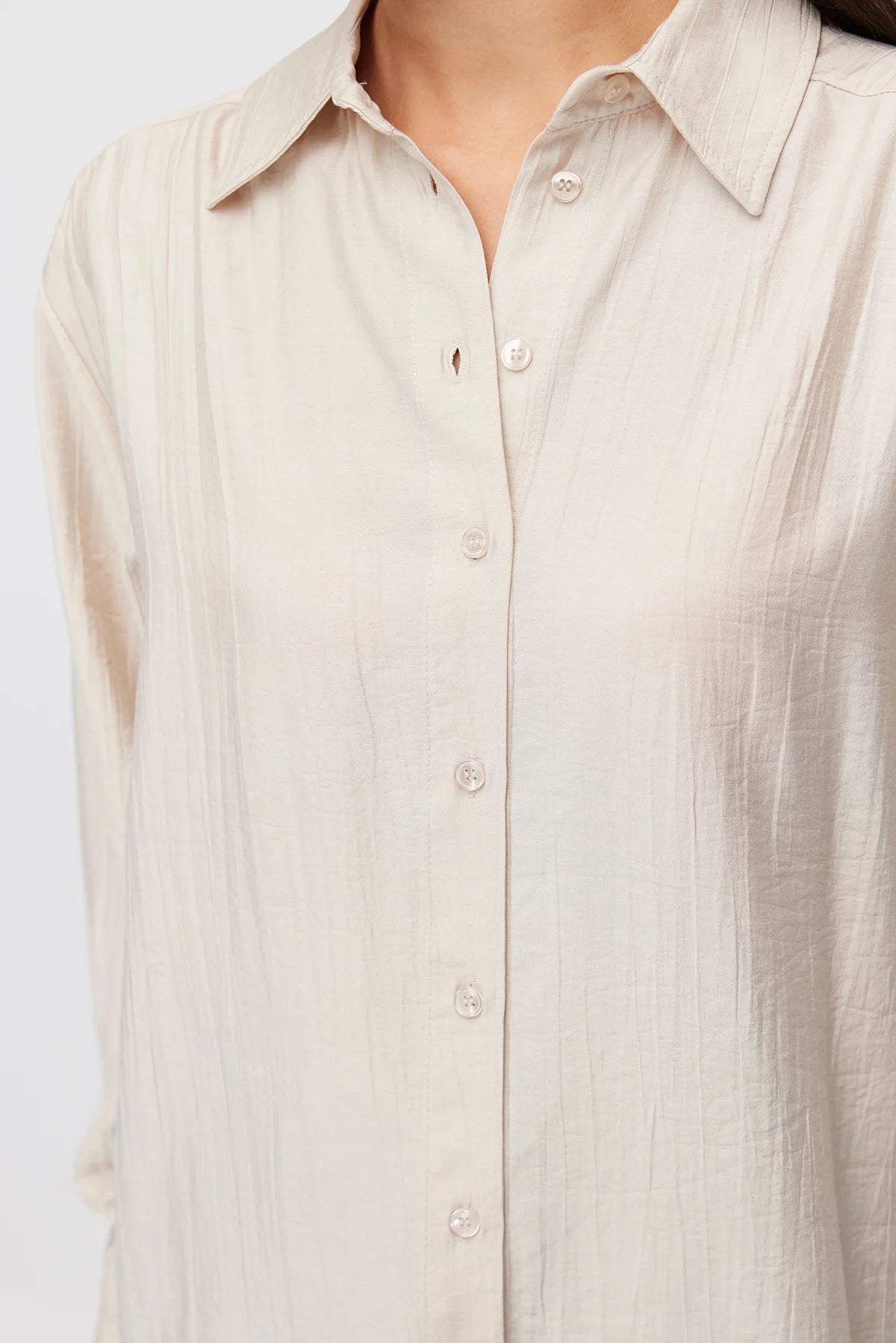 Women's Vertical Textured Relaxed Fit Shirt