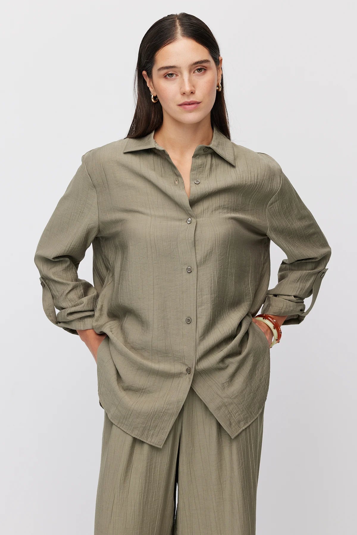 Women's Relaxed Fit Textured Shirt