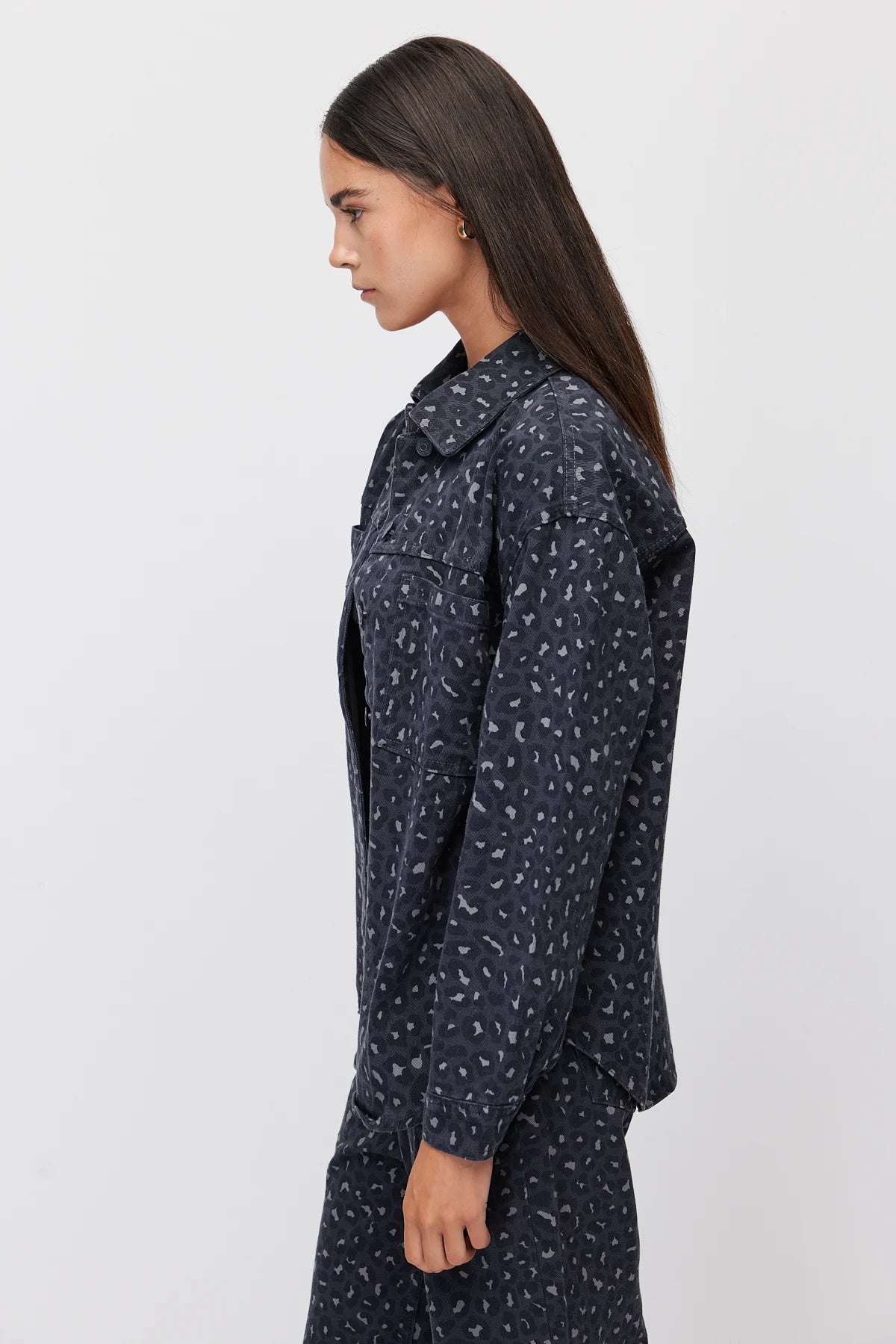 Women's Leopard Print Oversize Shirt